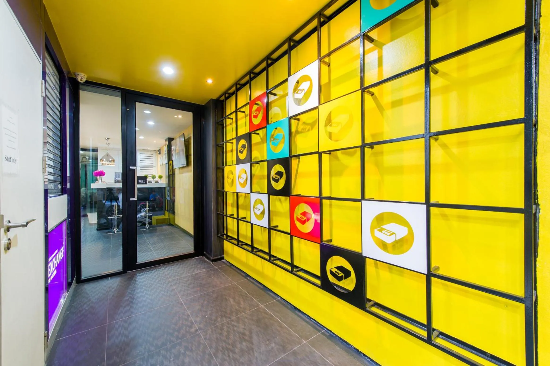 Facade/entrance in Matchbox Bangkok Hostel