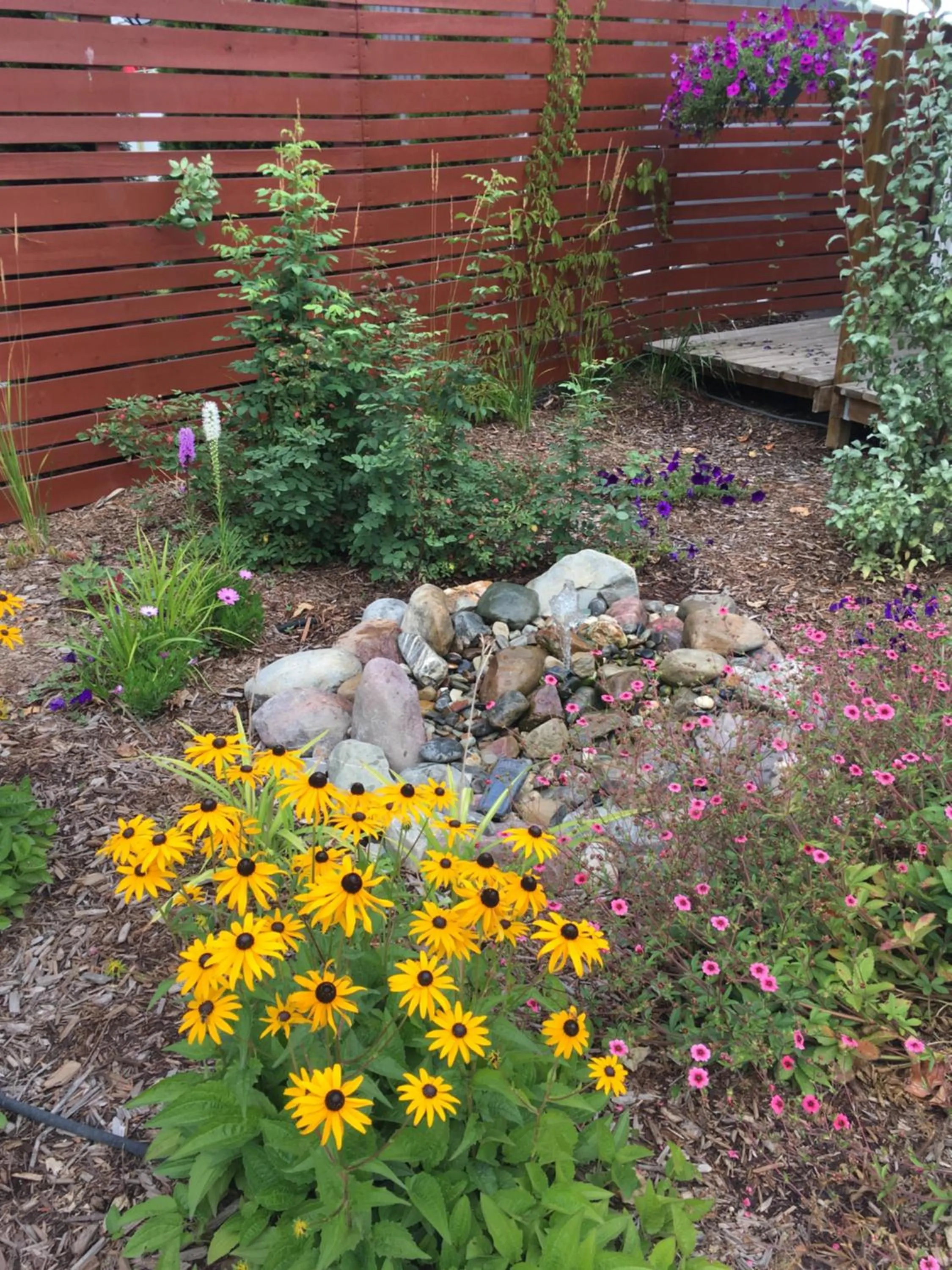 Garden view in Pinewood Inn