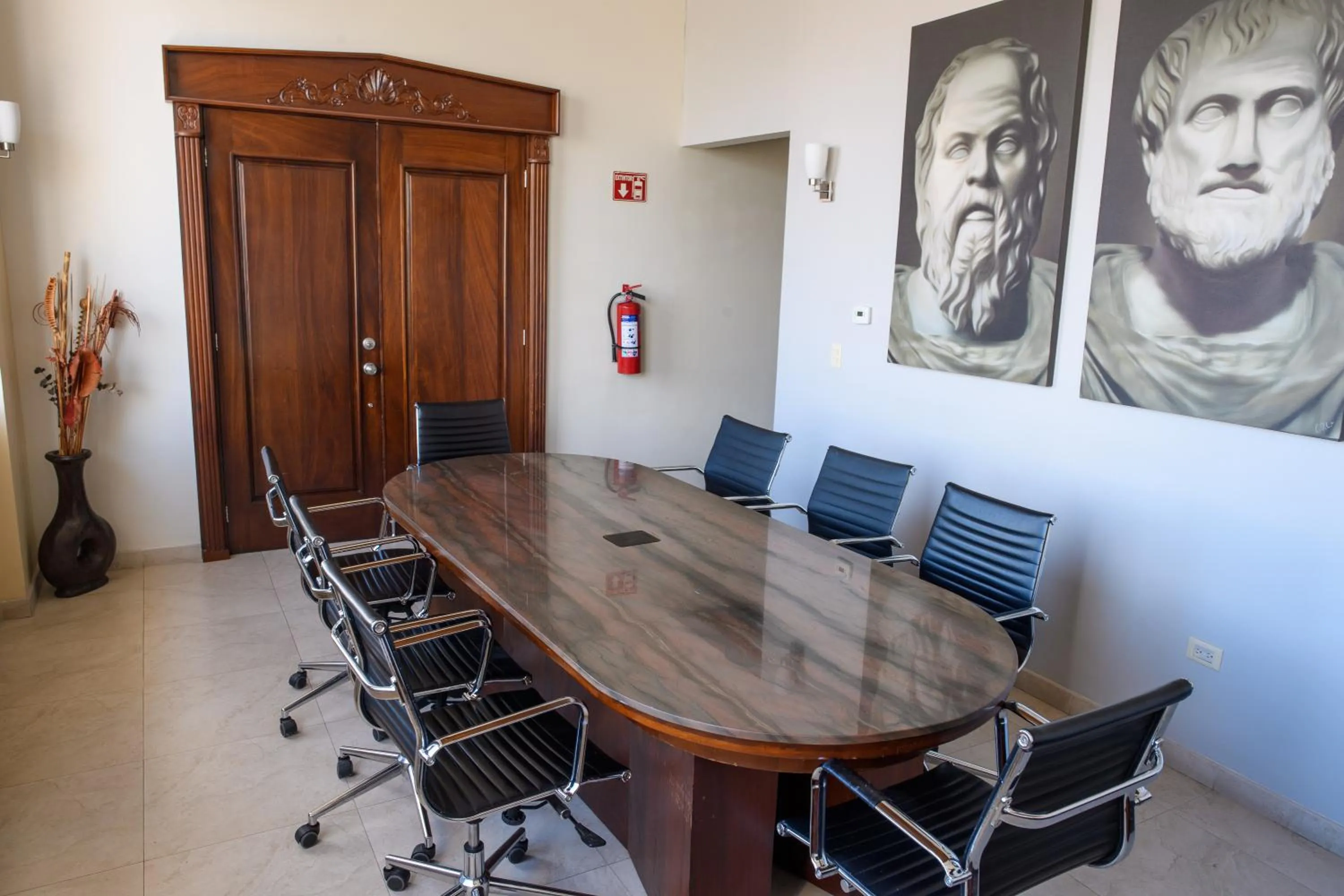 Seating area in Hotel Santorian