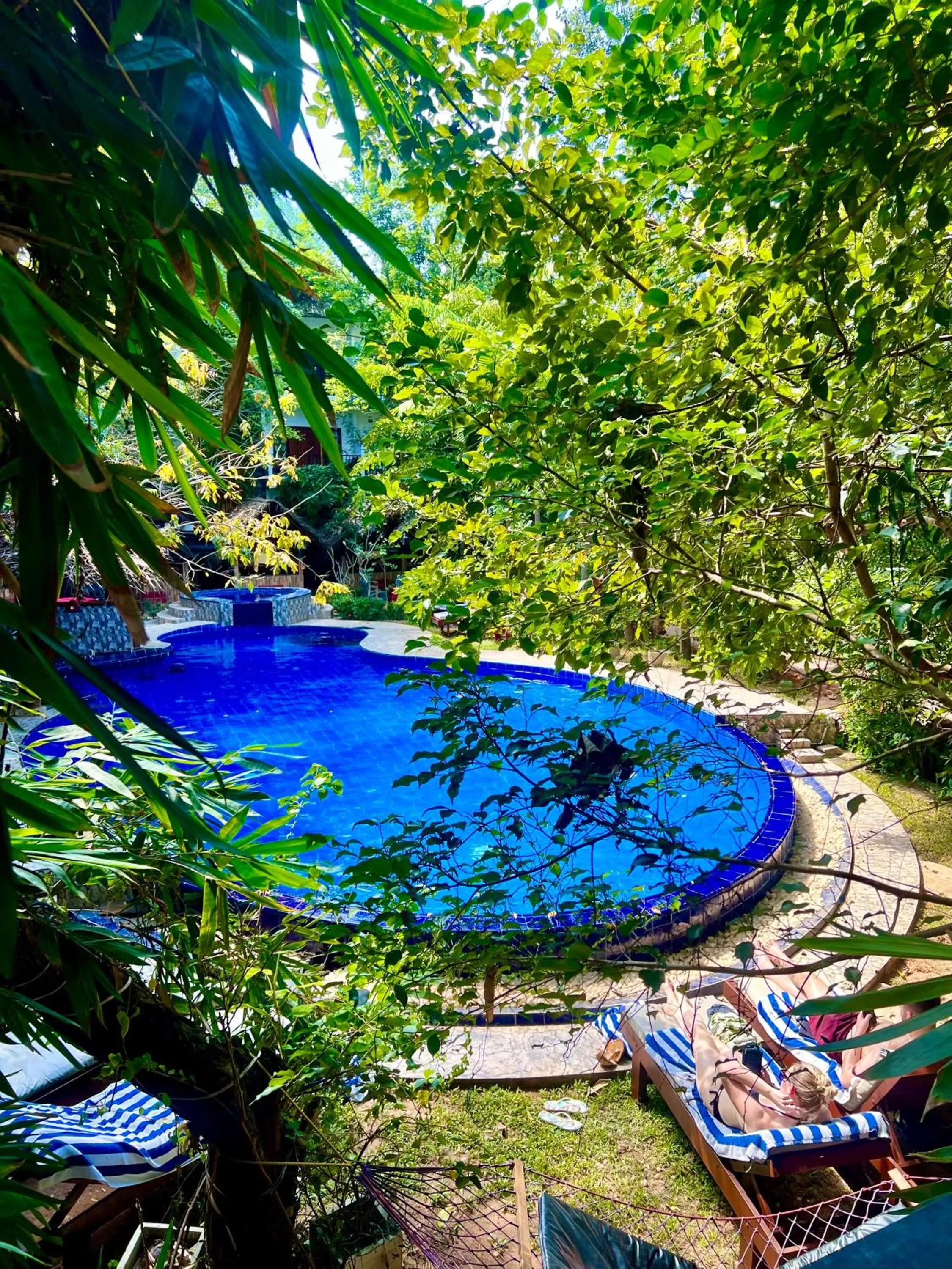 Pool view in Sundaras Family Suites