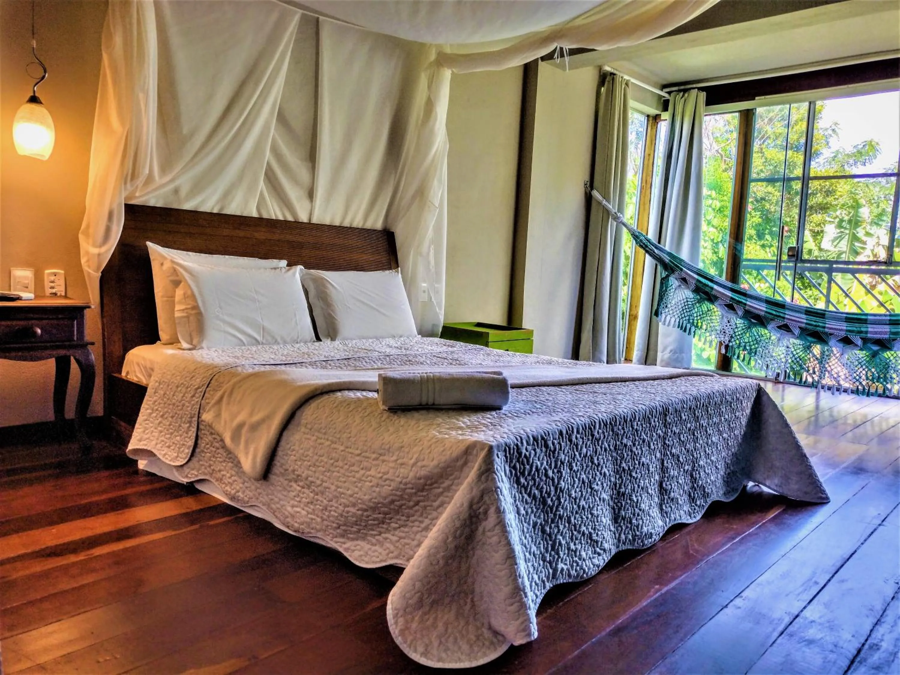 Bed in Pousada Zazen