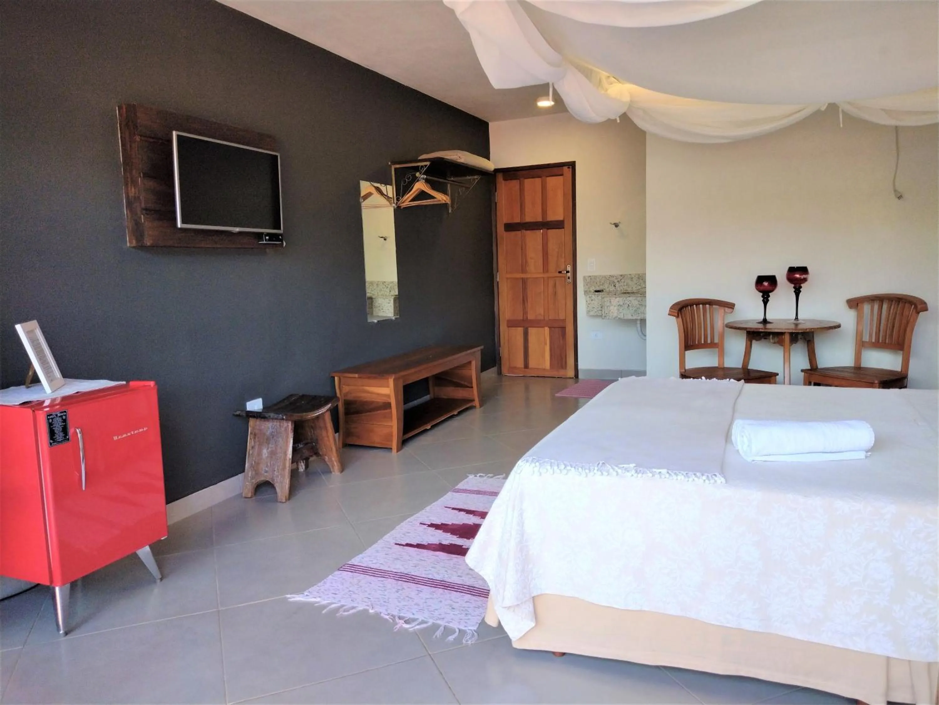Bed in Pousada Zazen