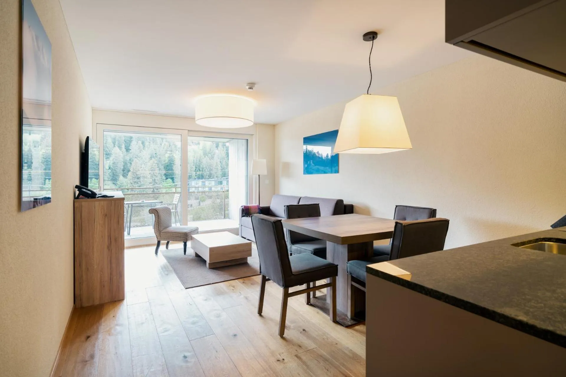 Living room in Peaks Place Apartments & SPA