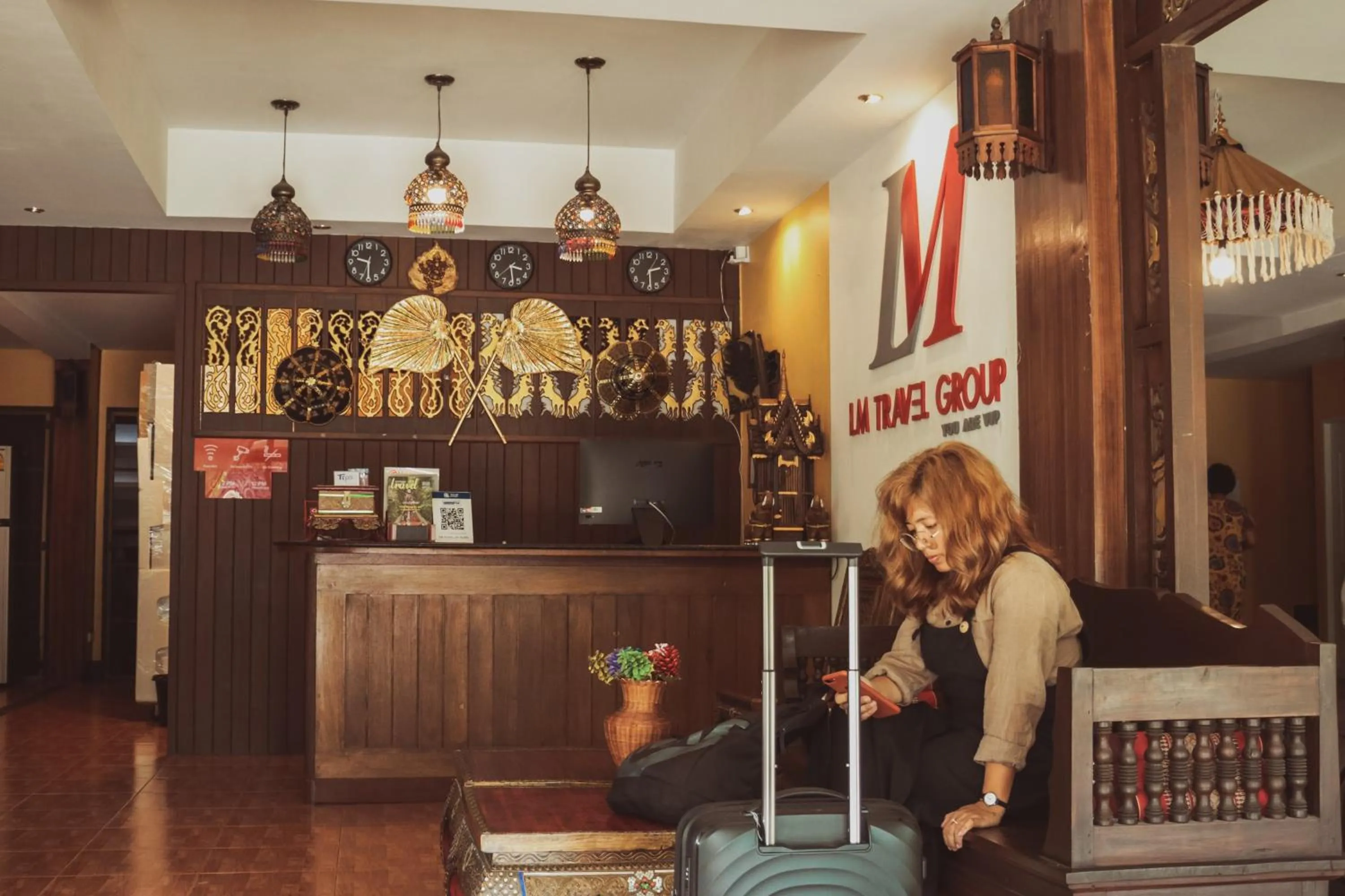 Lobby or reception in LM Hostel