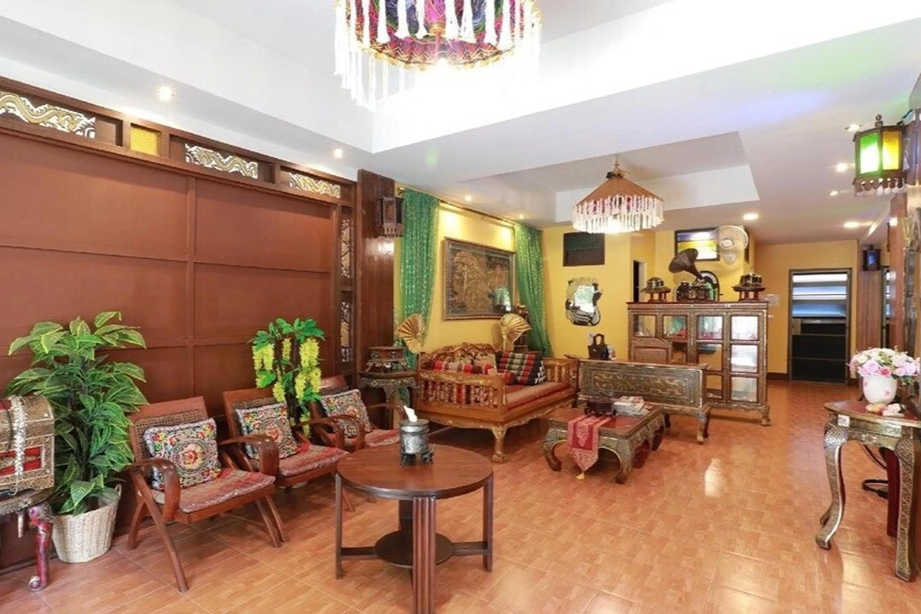 Seating area in LM Hostel