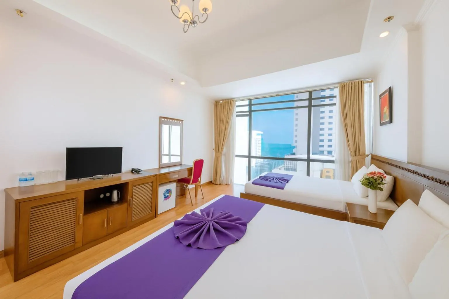 Bed in Central Nha Trang Hotel