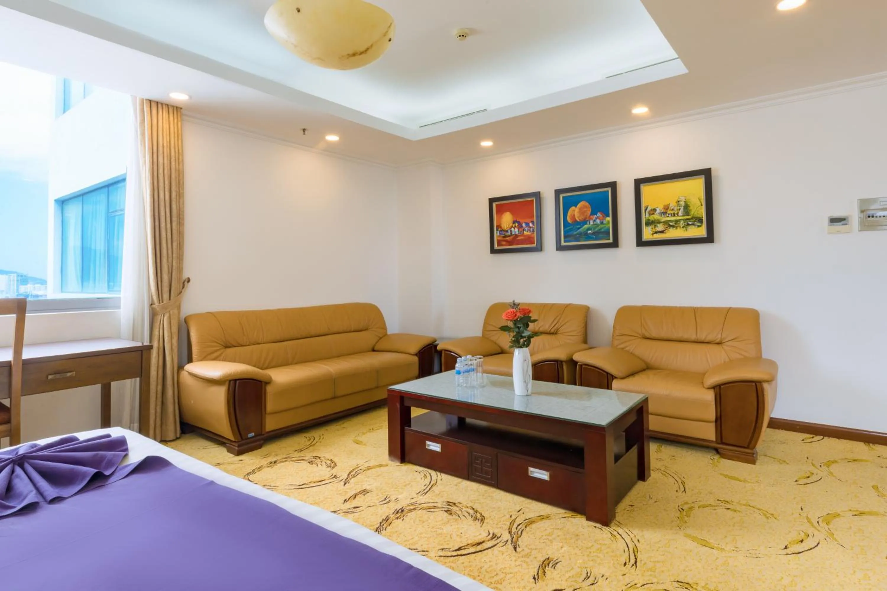 Seating area, Bed in Central Nha Trang Hotel