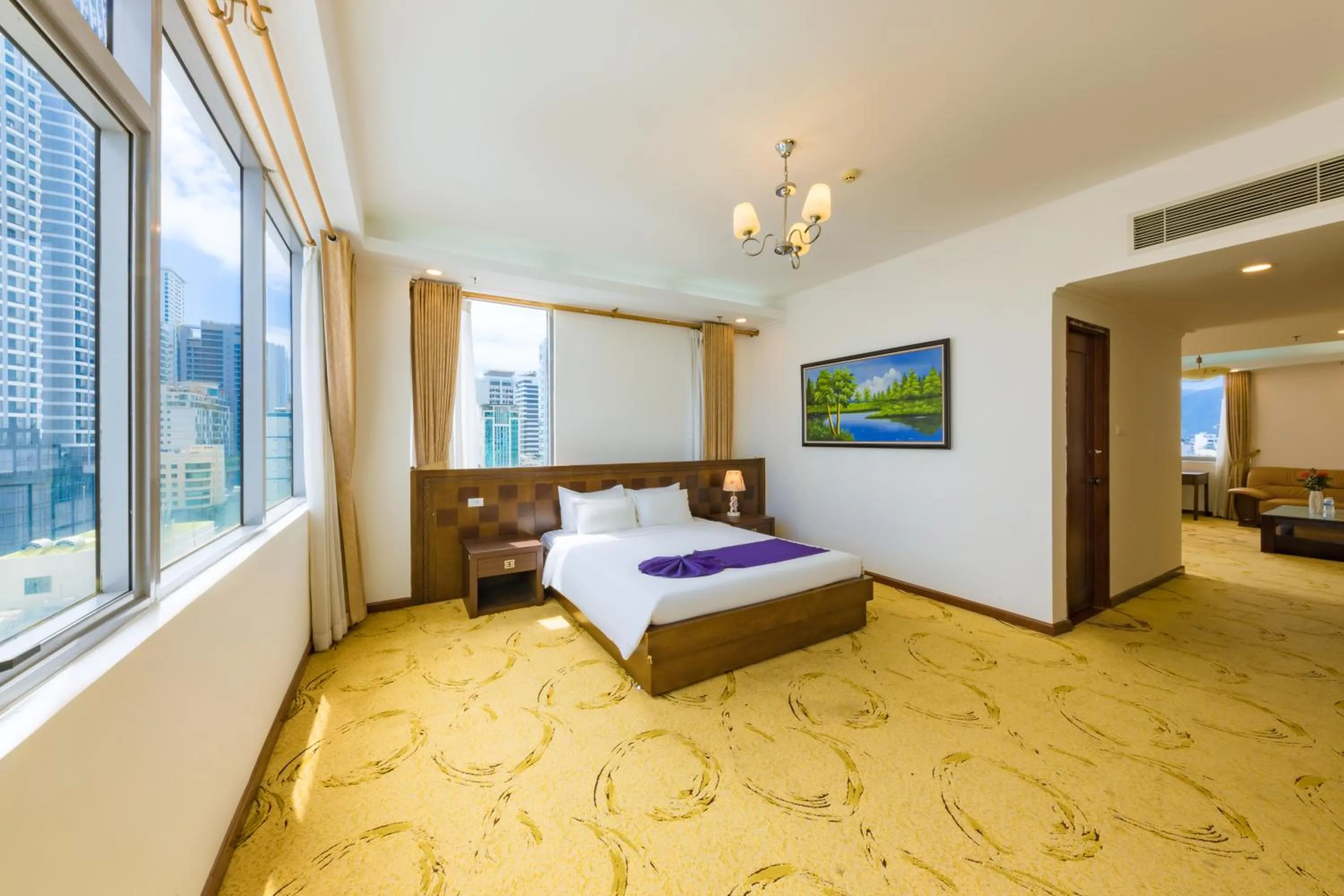 TV and multimedia, Bed in Central Nha Trang Hotel
