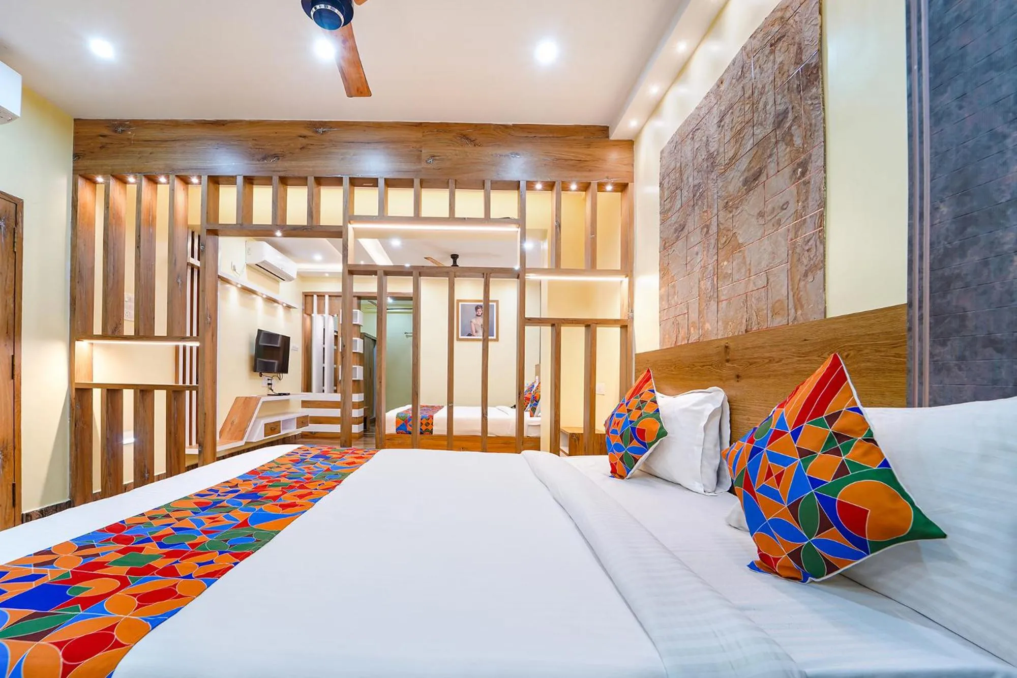 Bed in FabHotel INK - Nr Coimbatore North Railway Station