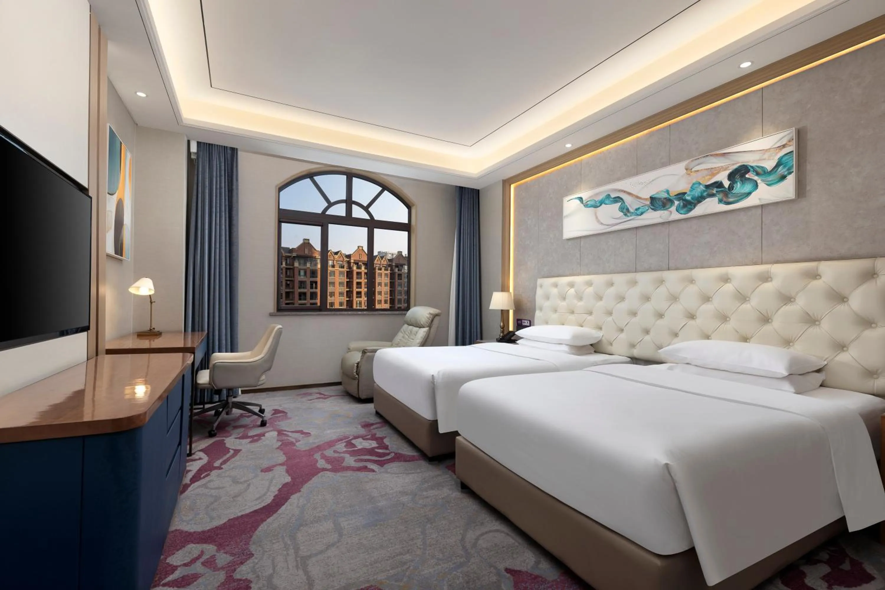 Bed in Ramada by Wyndham Zhumadian West Station