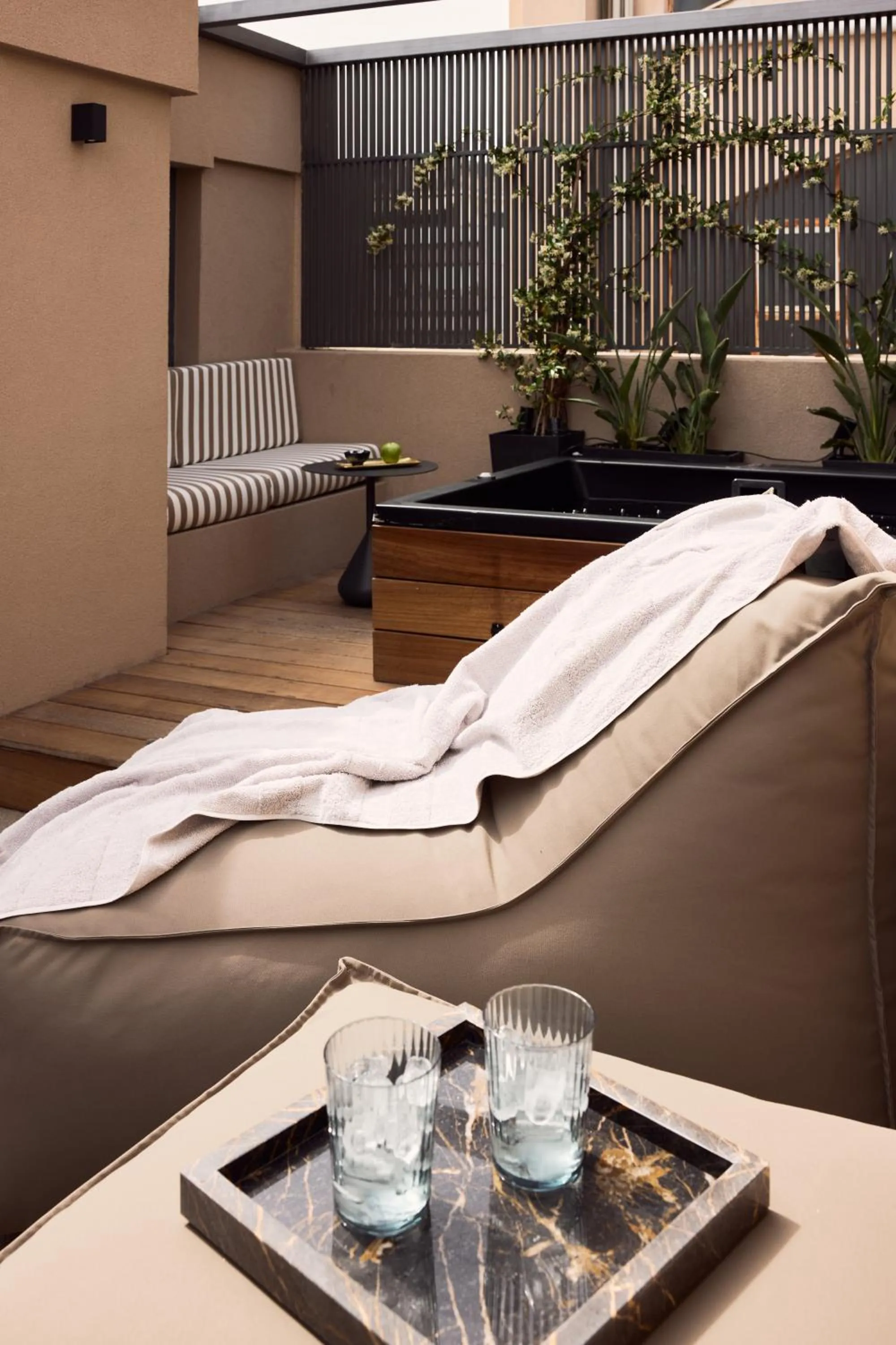 Hot Tub in Kuka Luxury Living Athens