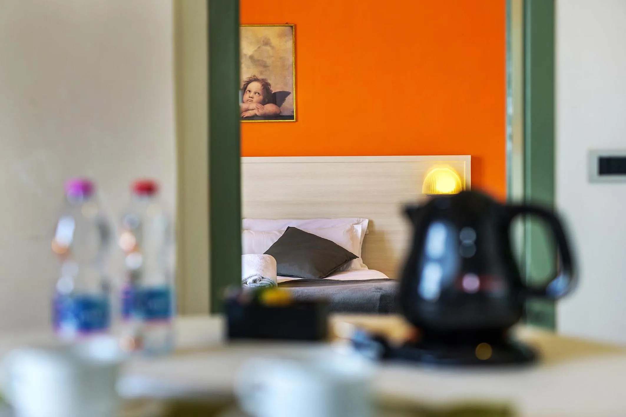 Coffee/tea facilities, Bed in Hotel Castello