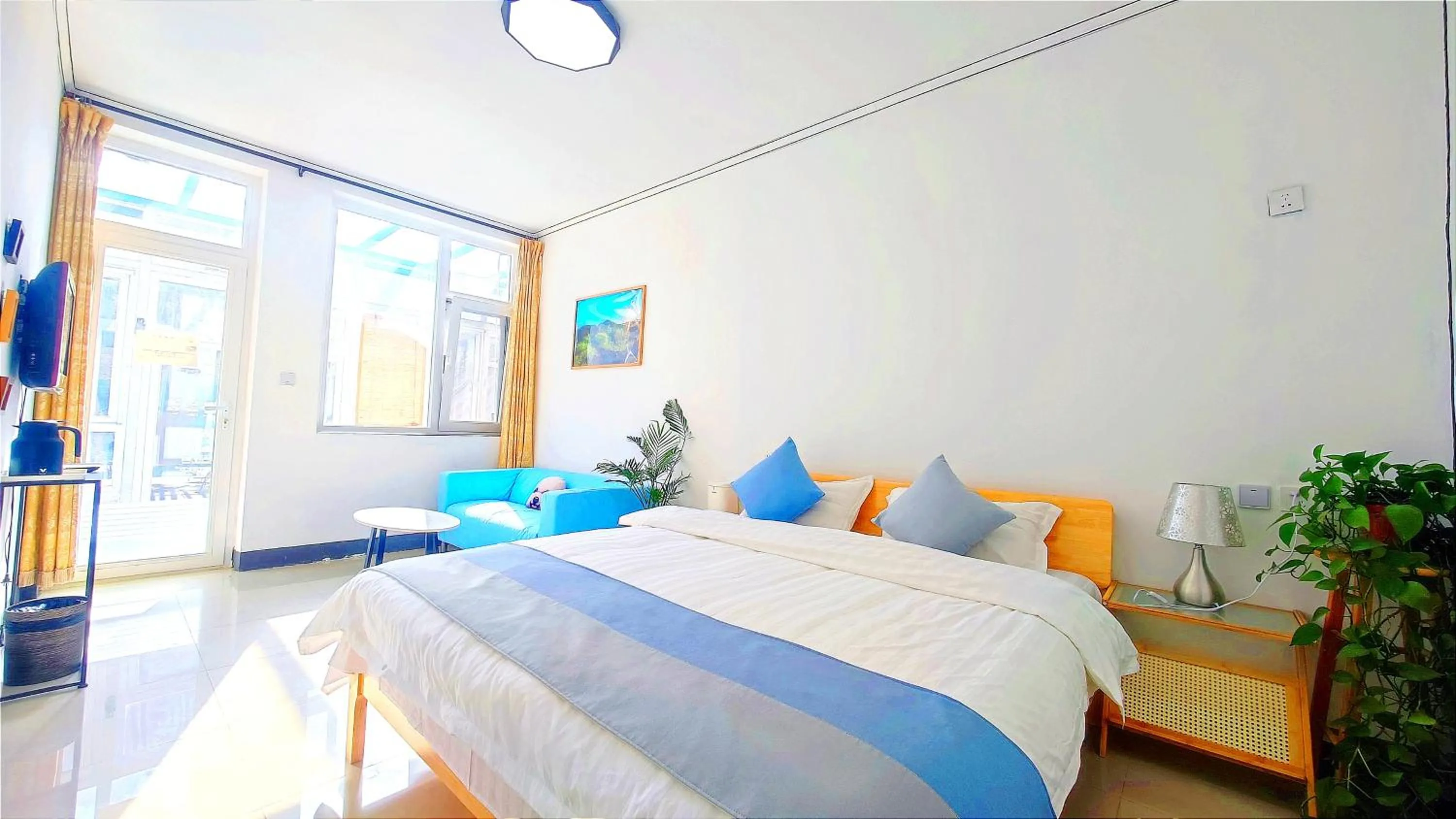 Photo of the whole room, Bed in Gubeikou Great Wall Chengtaoxiaozhu Boutique Homestay