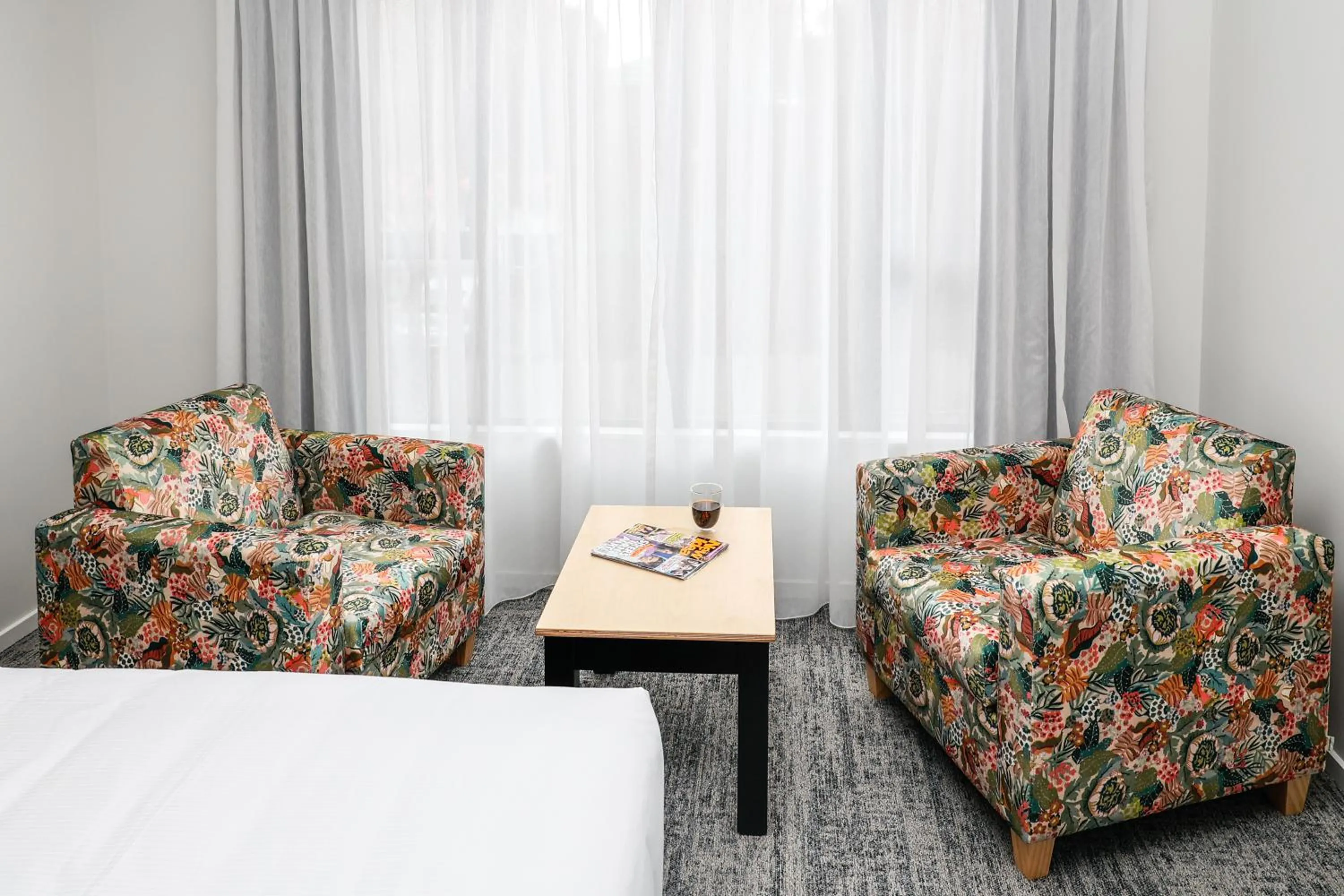 Seating area in Airport Stays