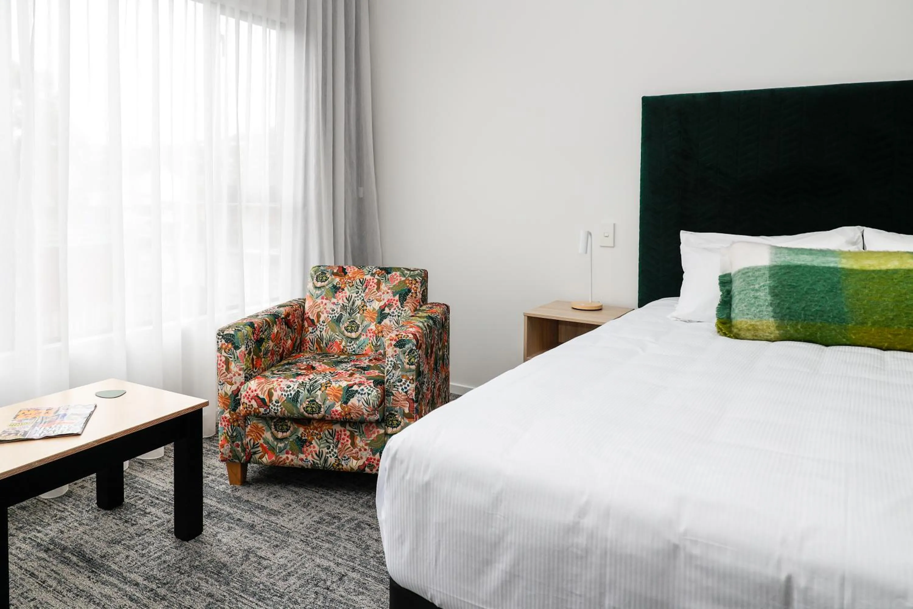 Photo of the whole room, Bed in Airport Stays