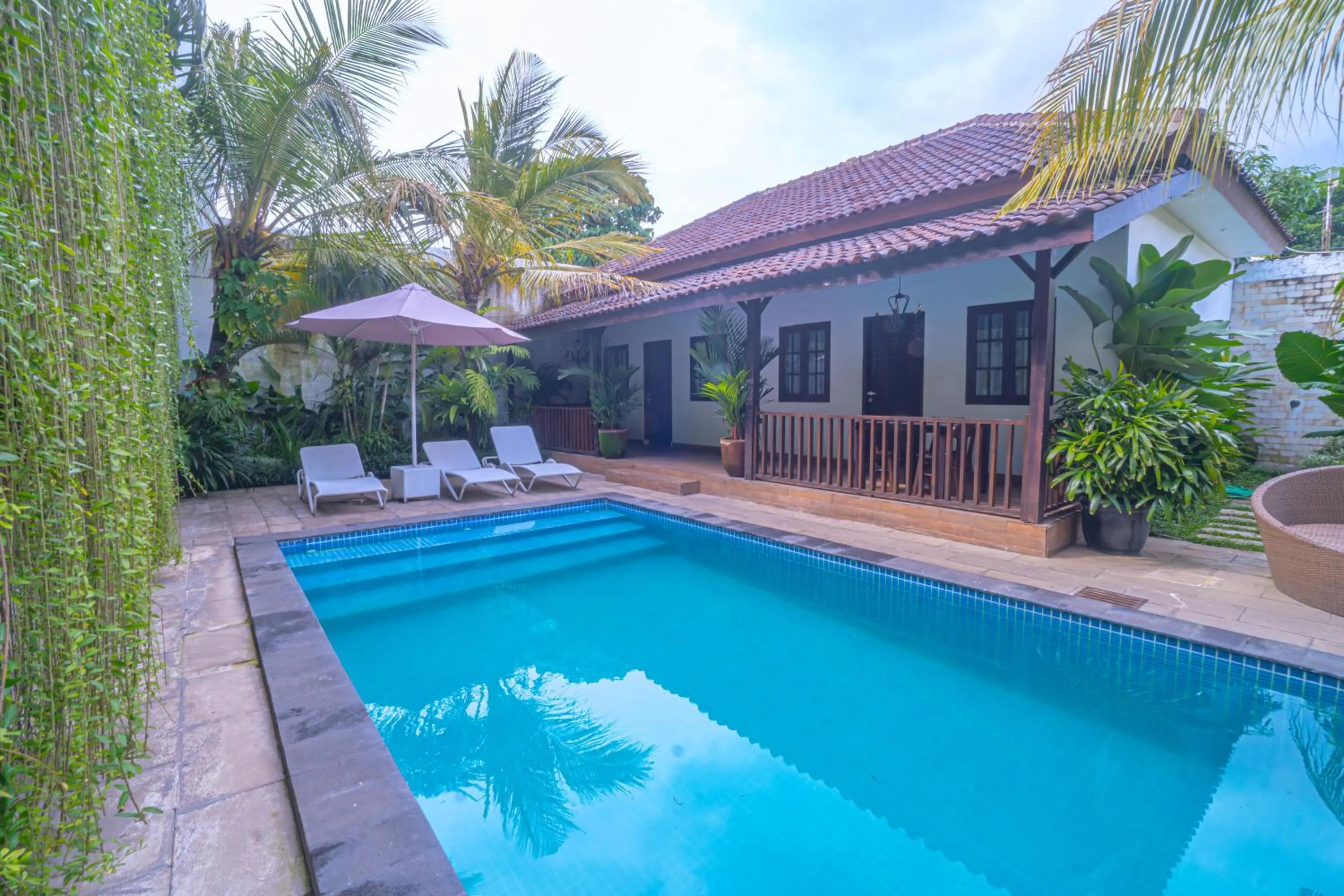 Pool view in La Casa Jogja