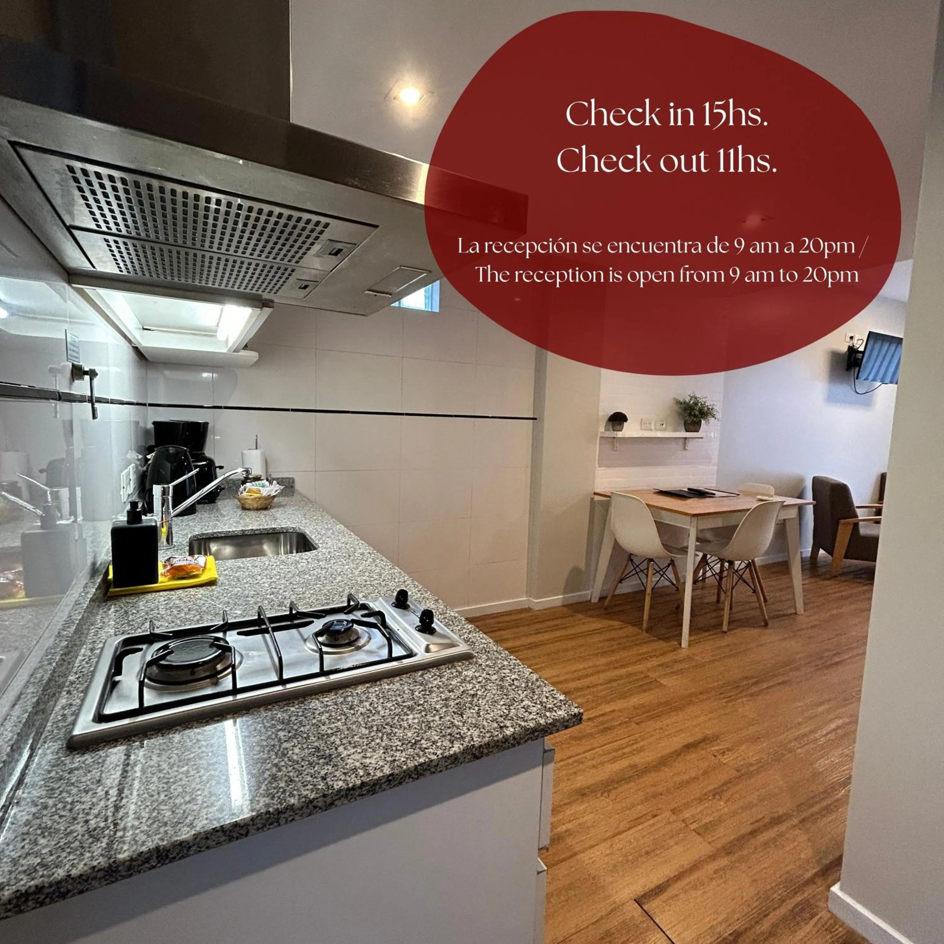 Kitchen or kitchenette in Syrah Suites