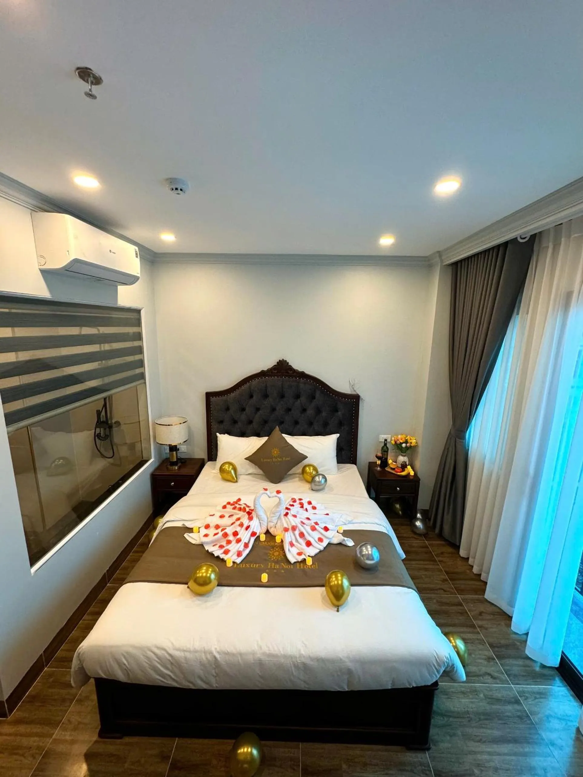 Bed in Luxury Hanoi Hotel