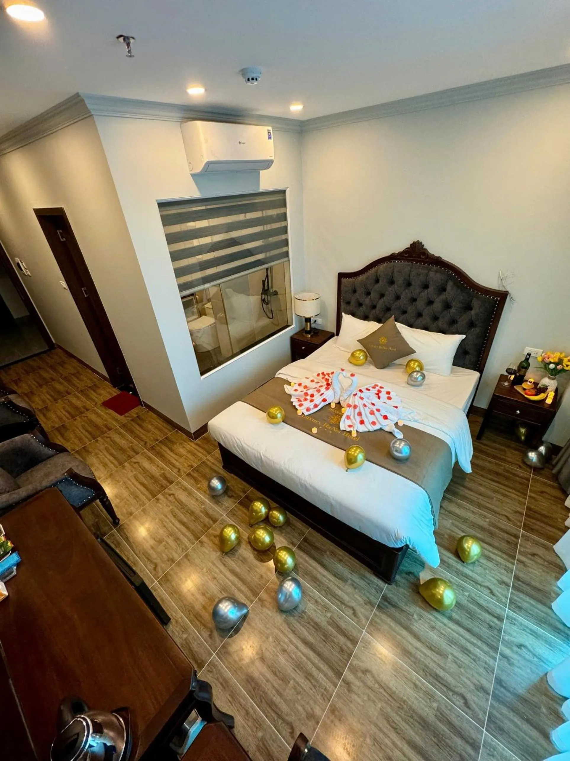 Bed in Luxury Hanoi Hotel