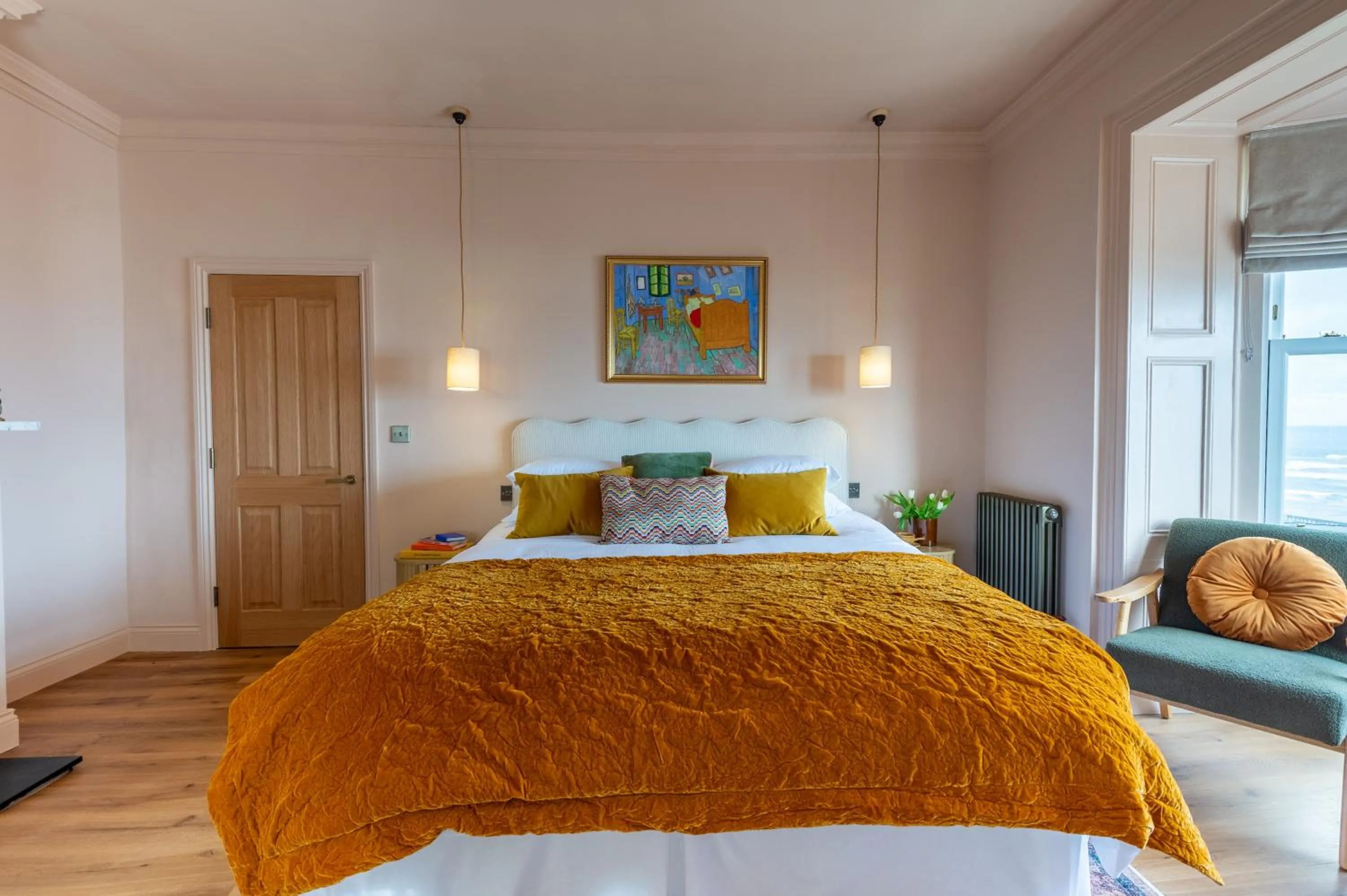 Bed in The Beach House Boutique Hotel
