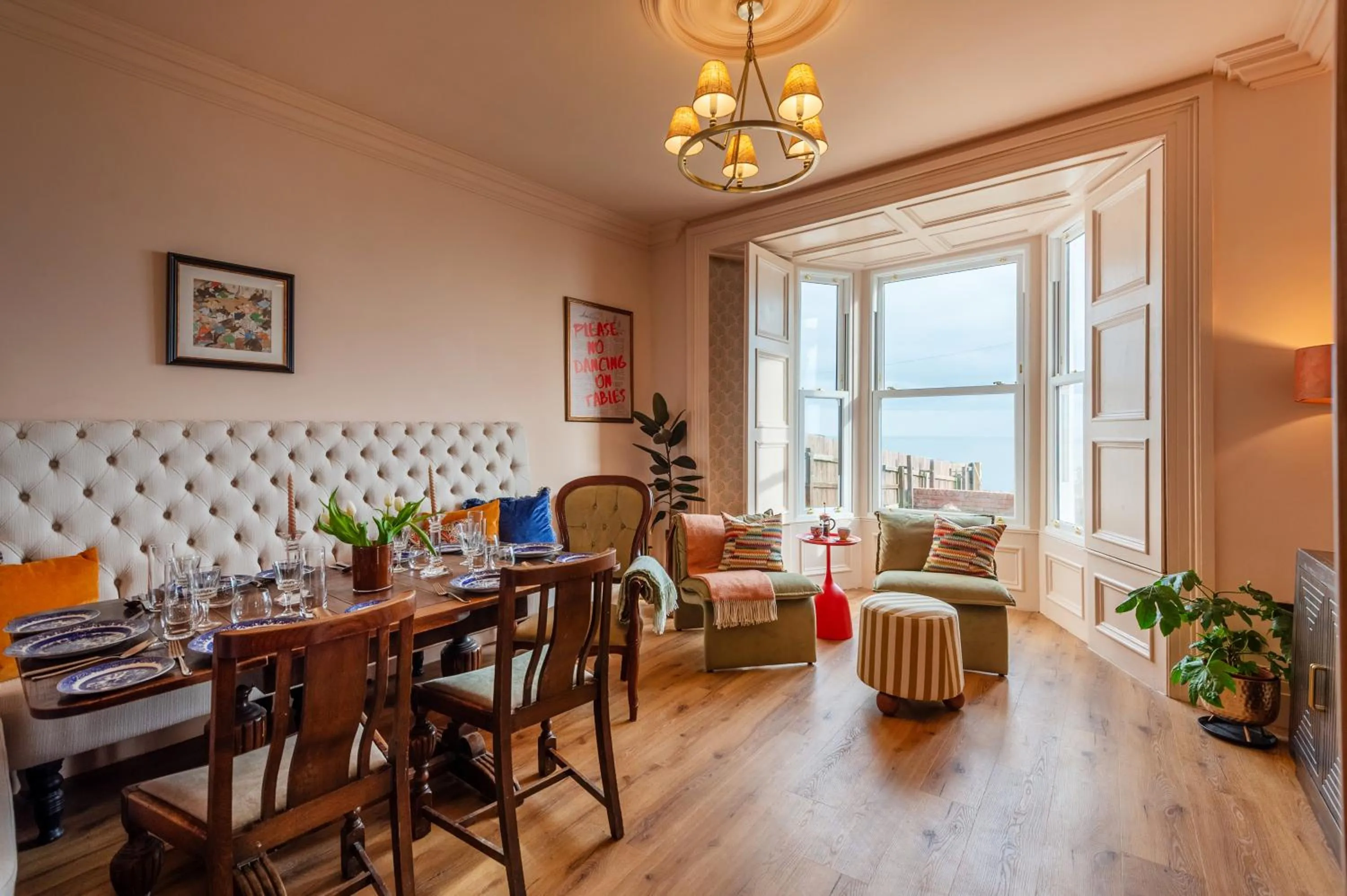 Dining area in The Beach House Boutique Hotel