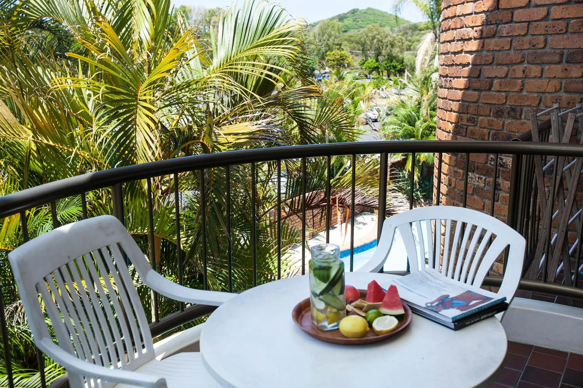 Patio in Byron Pacific Apartments - On Clarkes Beach