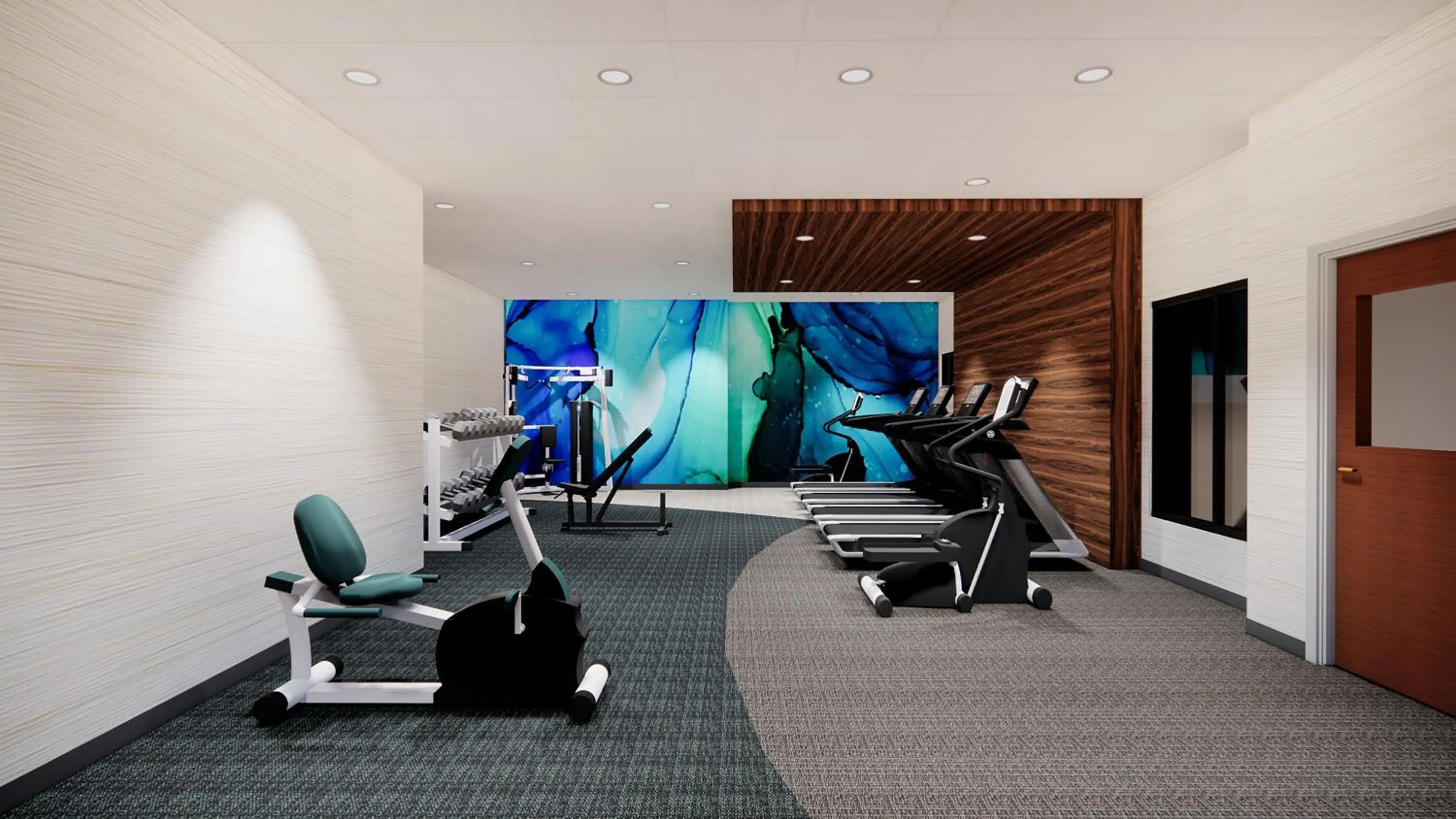 Fitness centre/facilities in Hilton Garden Inn Dayton Downtown