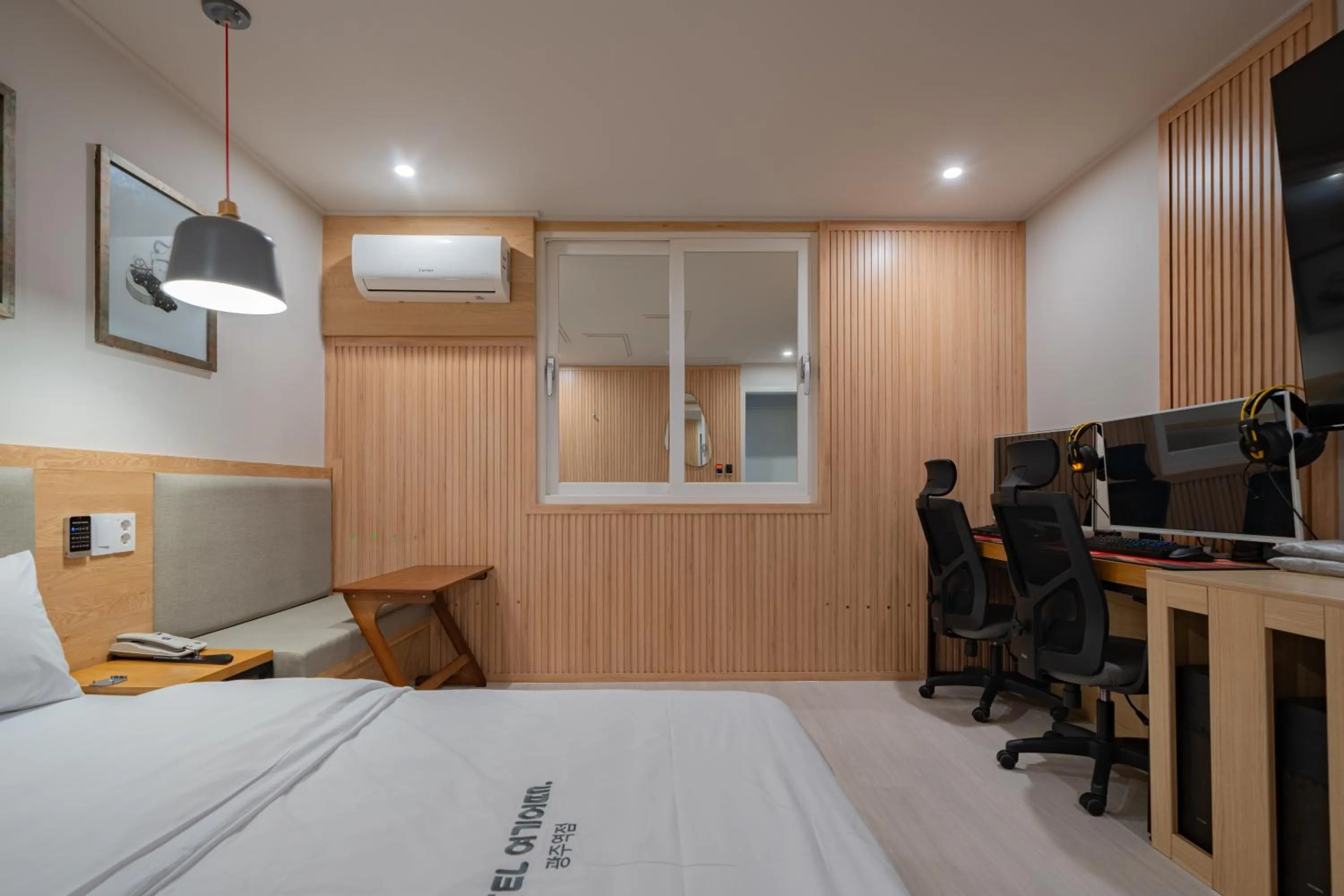 Bed in Hotel Yoegieottae Gwangju Station