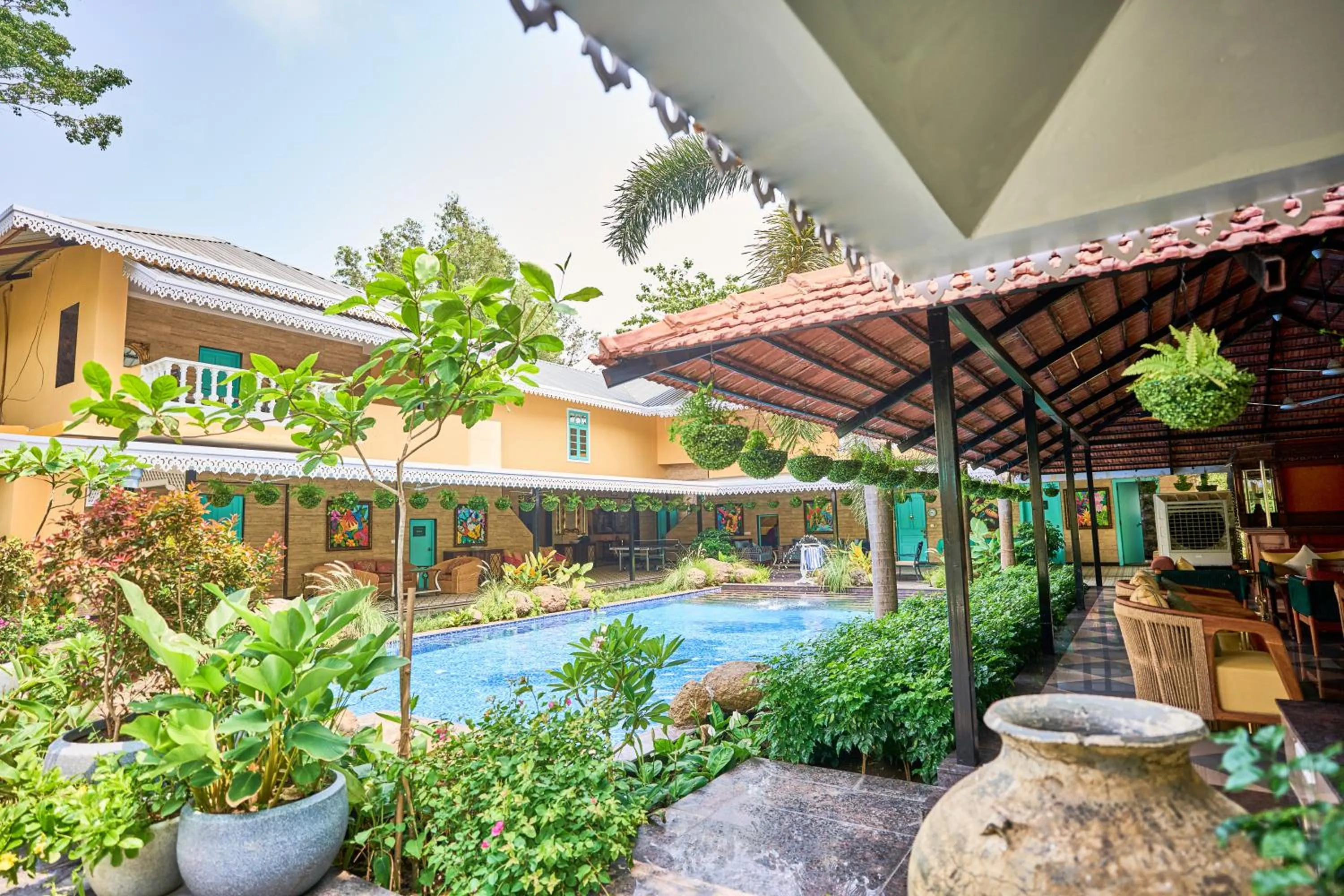 Pool view in Mayfair Manor Alibag