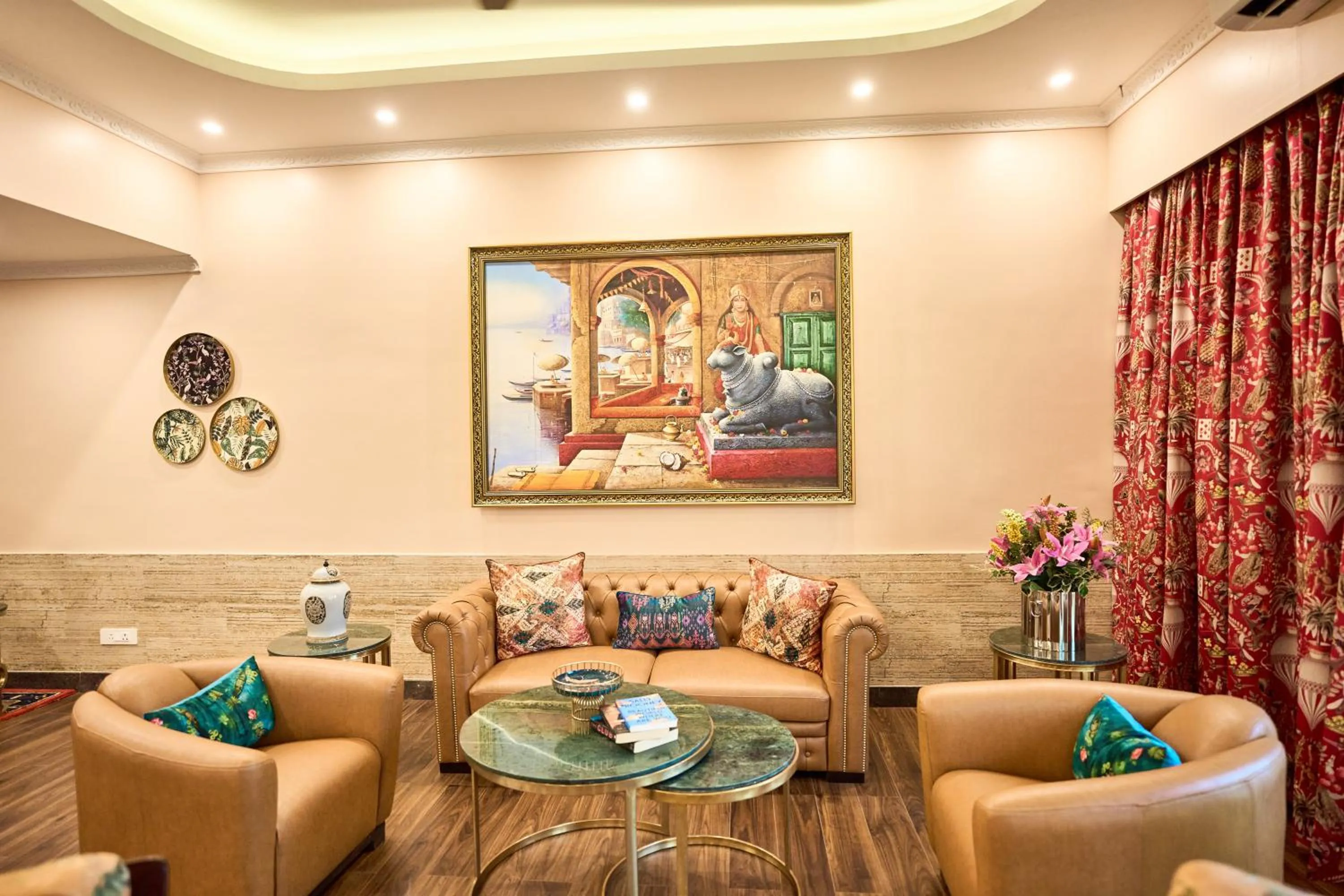 Seating area in Mayfair Manor Alibag