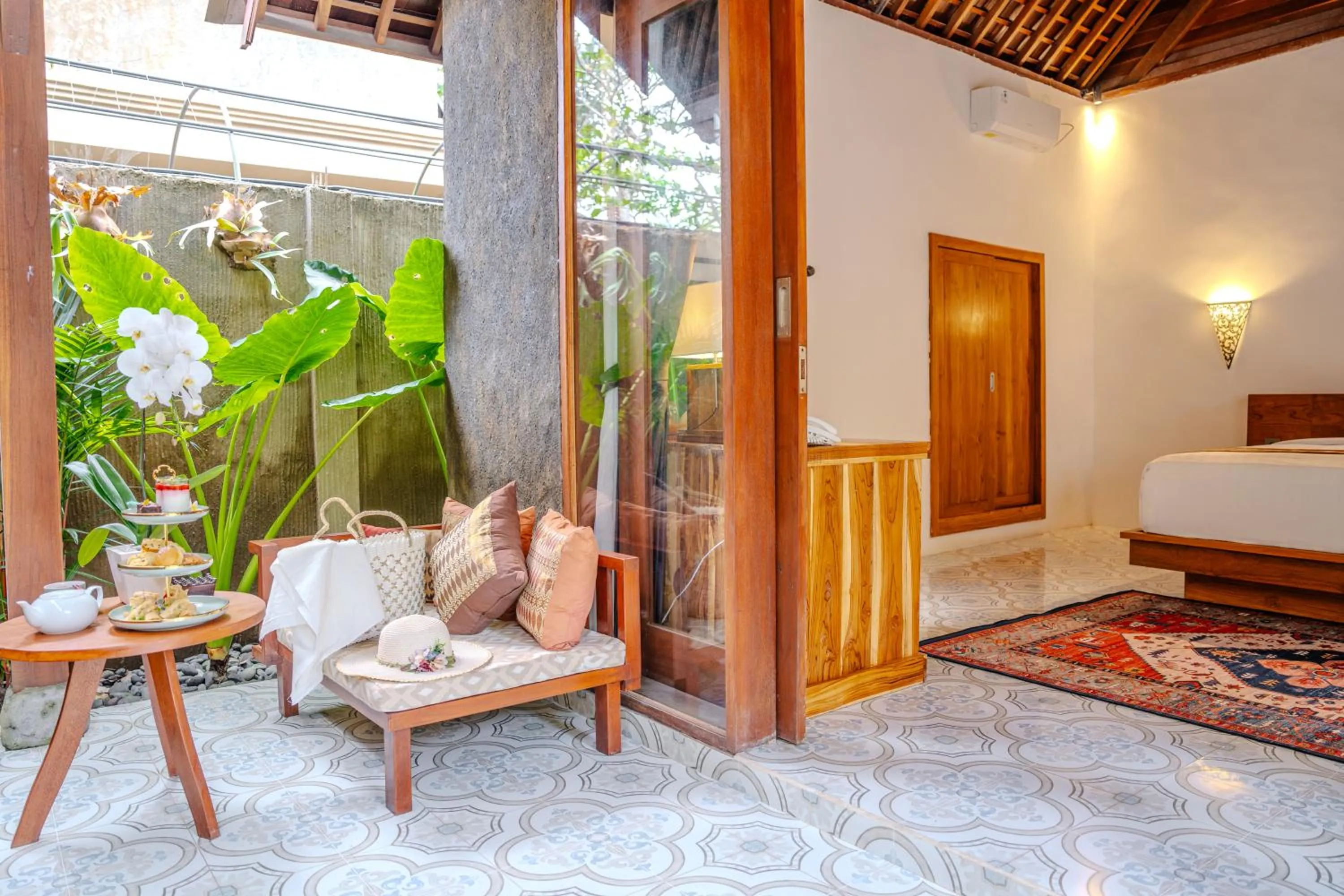 Patio, Bed in Hoshi Jungle Resort by Dhananjaya Hospitality