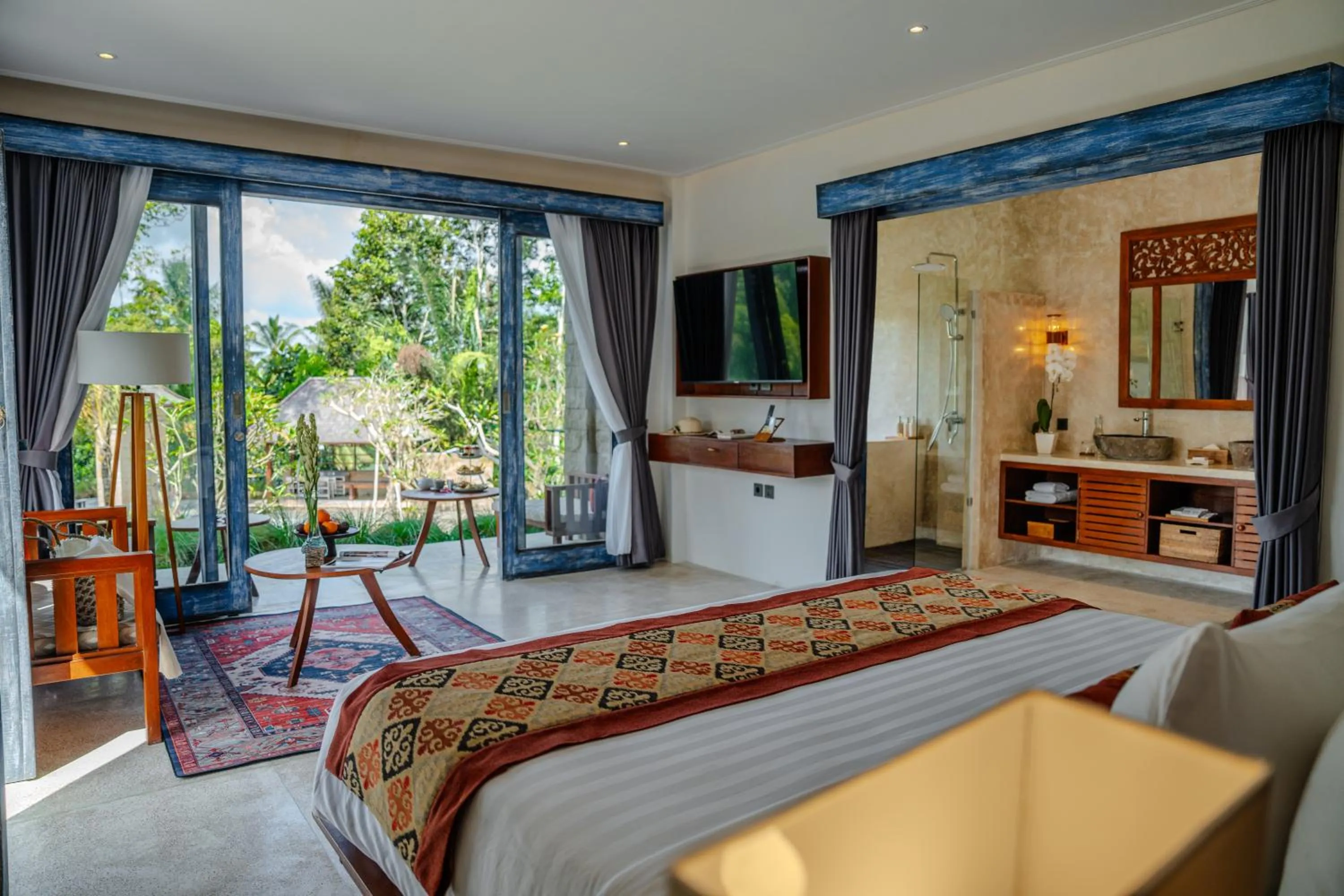 Communal lounge/ TV room, Bed in Hoshi Jungle Resort by Dhananjaya Hospitality