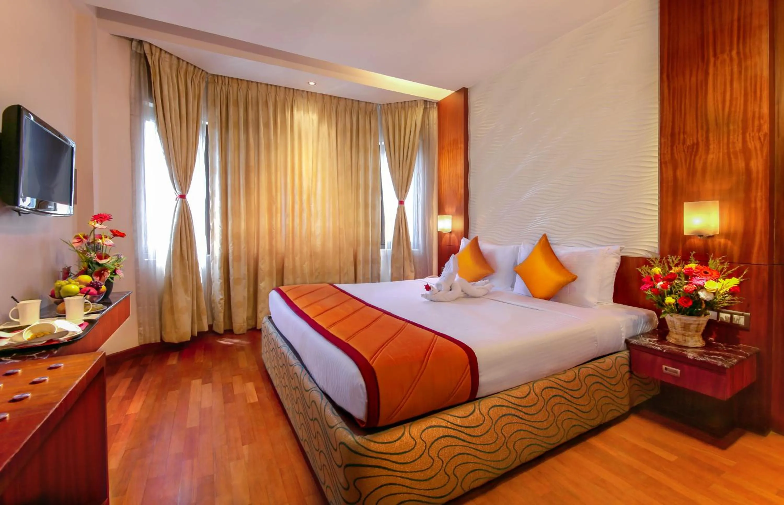 Bed in Hotel Ger manus Madurai