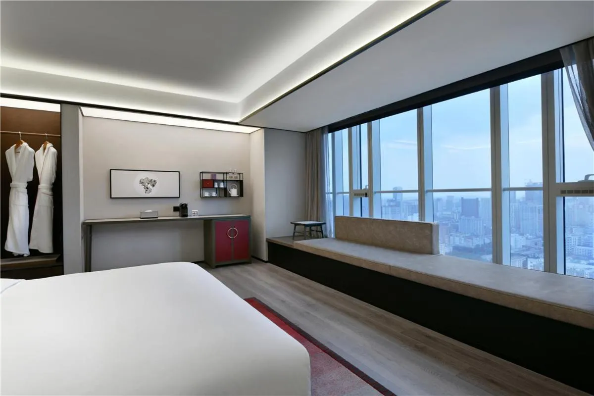 Photo of the whole room, Bed in JOYA Chengdu Taikoo Li IFS