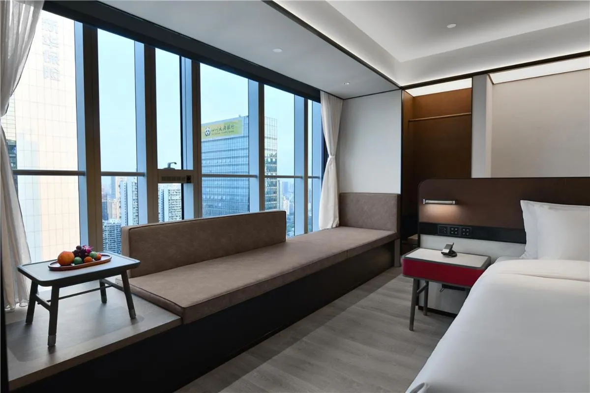 Bedroom, Bed in JOYA Chengdu Taikoo Li IFS