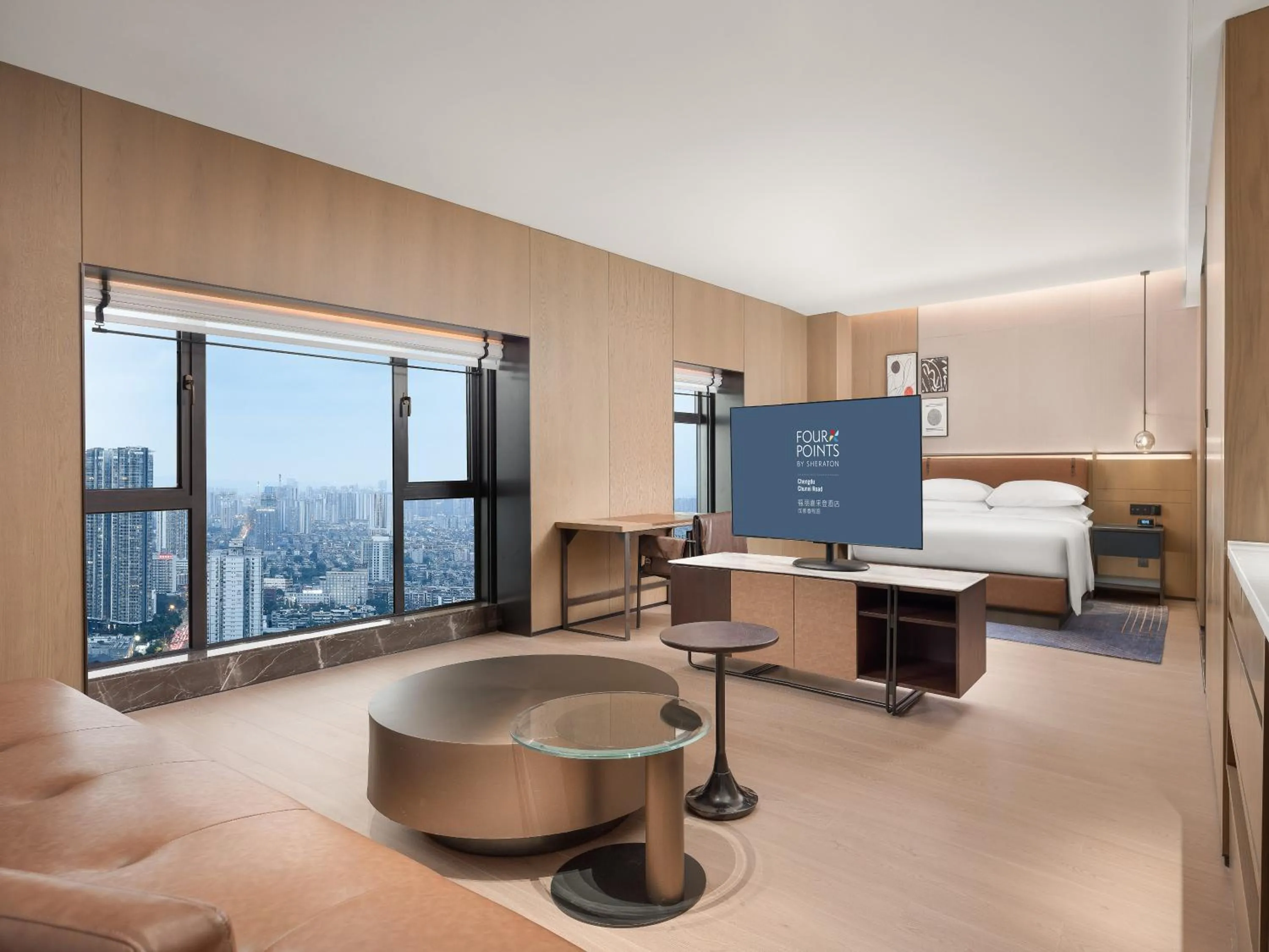 Photo of the whole room, Bed in Four Points by Sheraton Chengdu, Chunxi Road