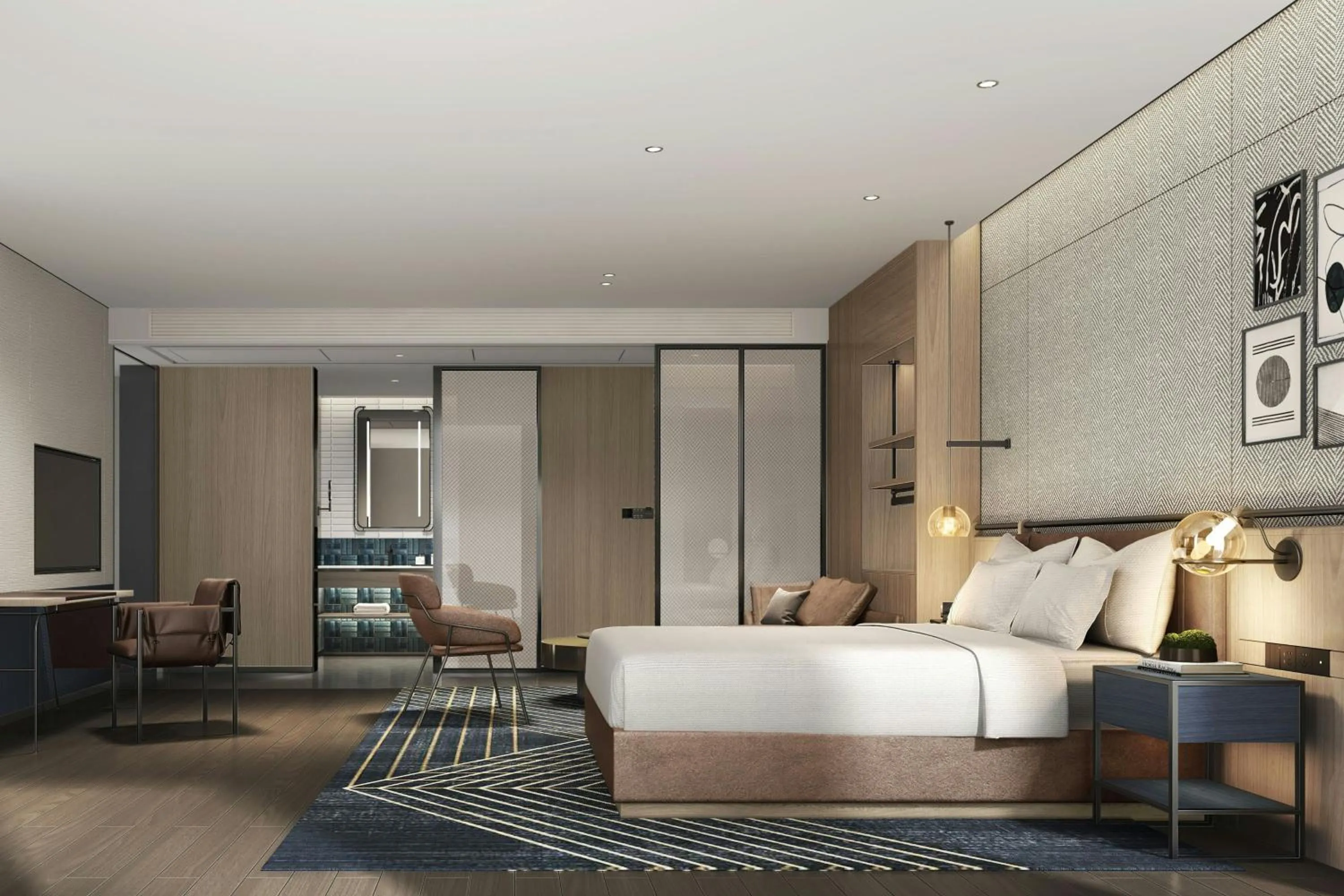 Photo of the whole room, Bed in Four Points by Sheraton Chengdu, Chunxi Road