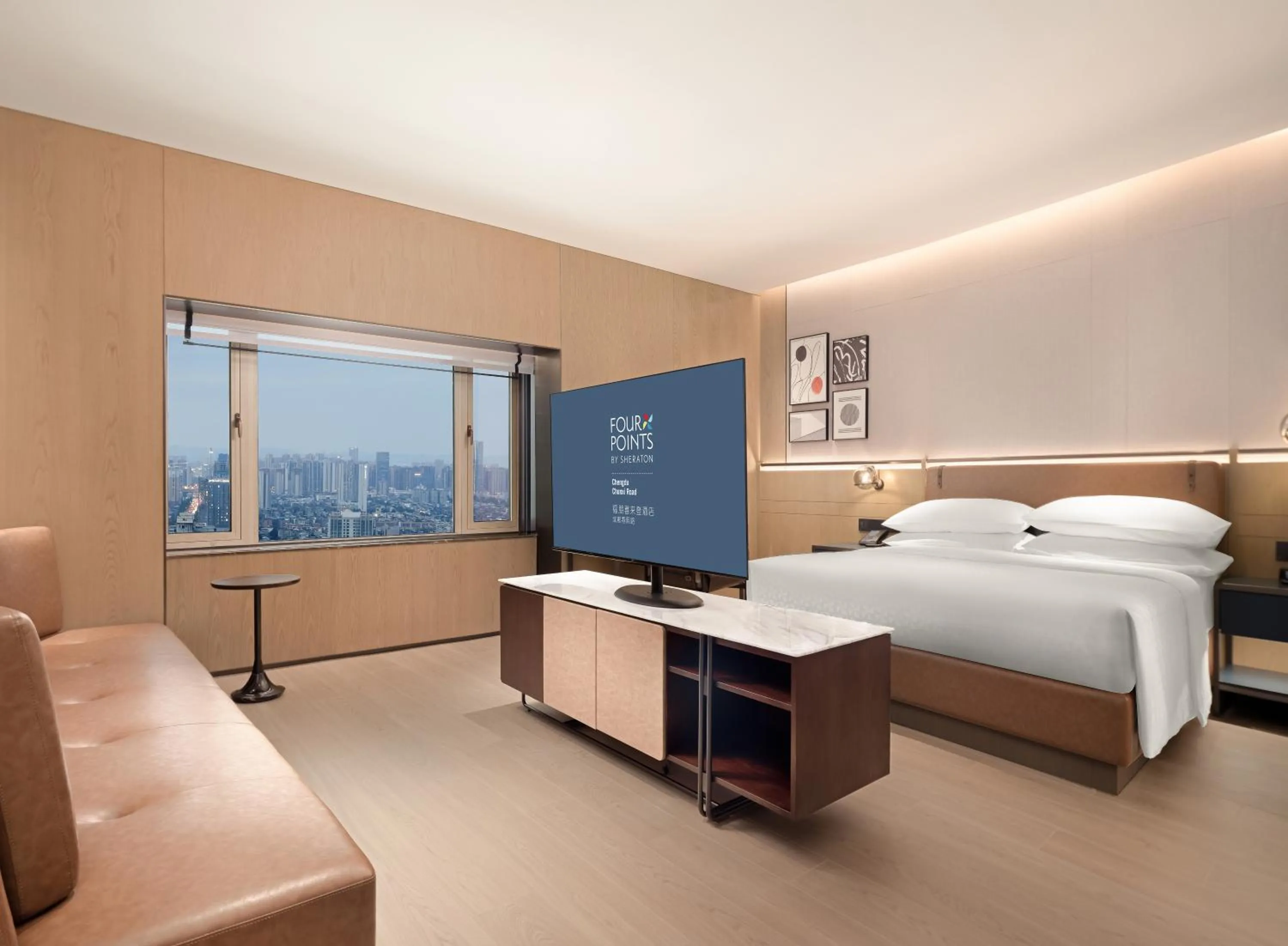 Photo of the whole room, Bed in Four Points by Sheraton Chengdu, Chunxi Road