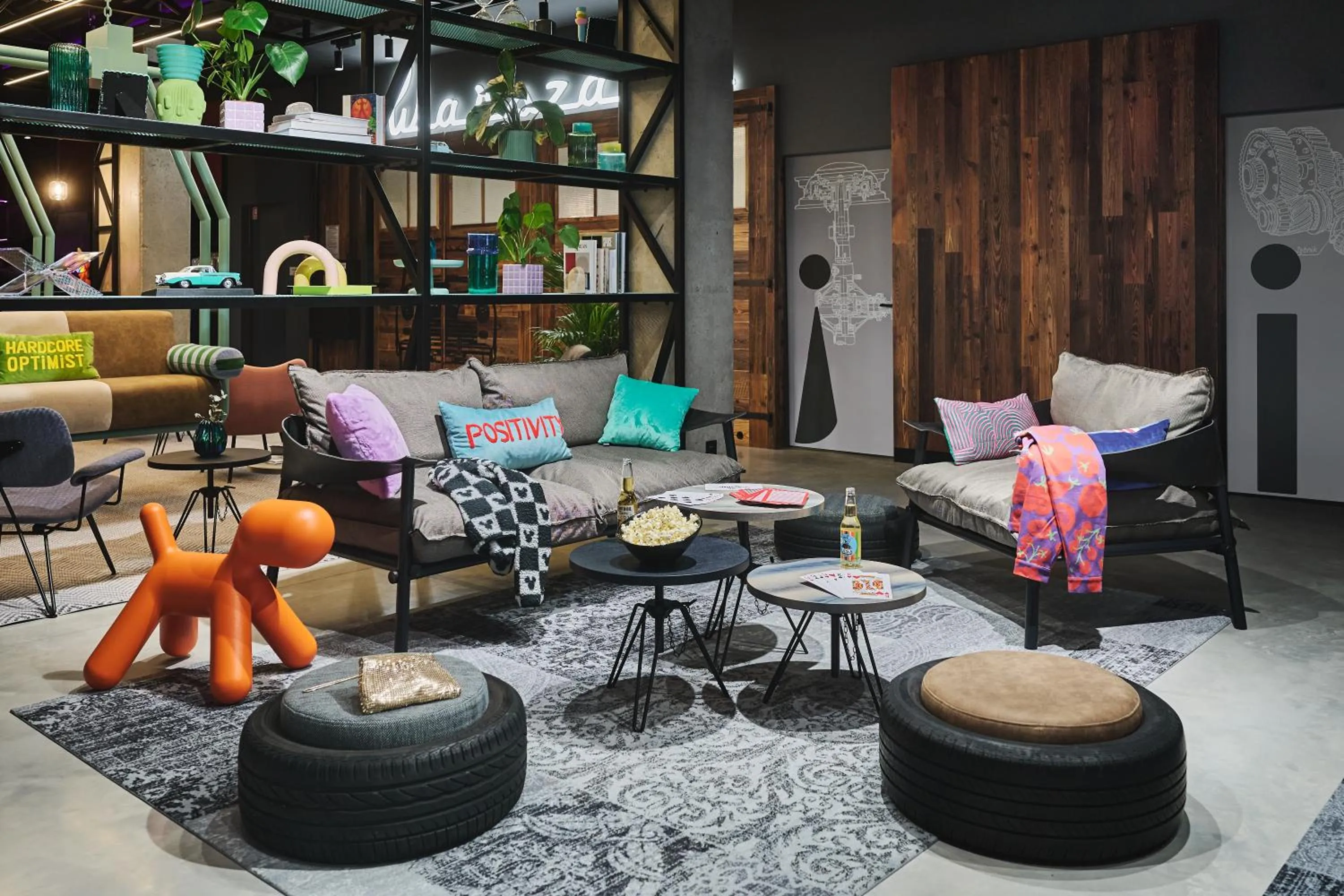 Seating area in Moxy Warsaw City