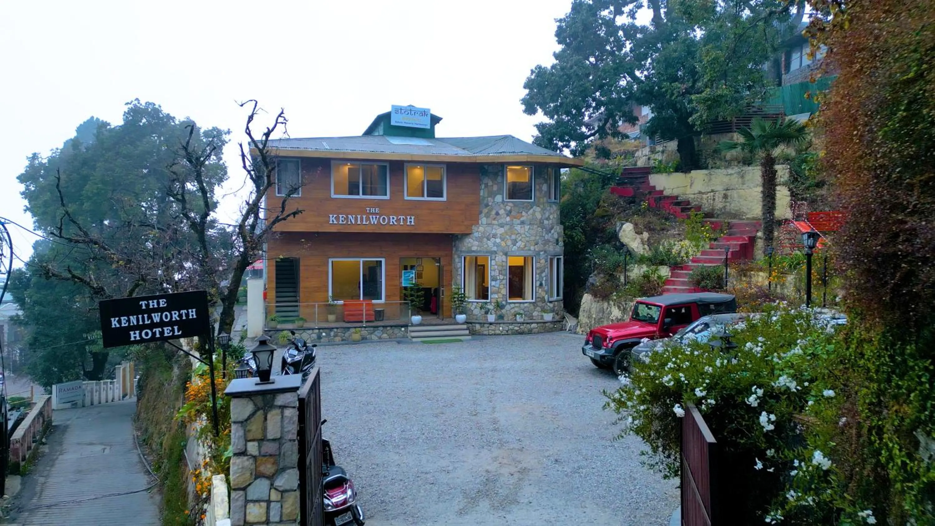 Property building in The Kenilworth Mussoorie by Stotrak On Mall Road with On-site Parking