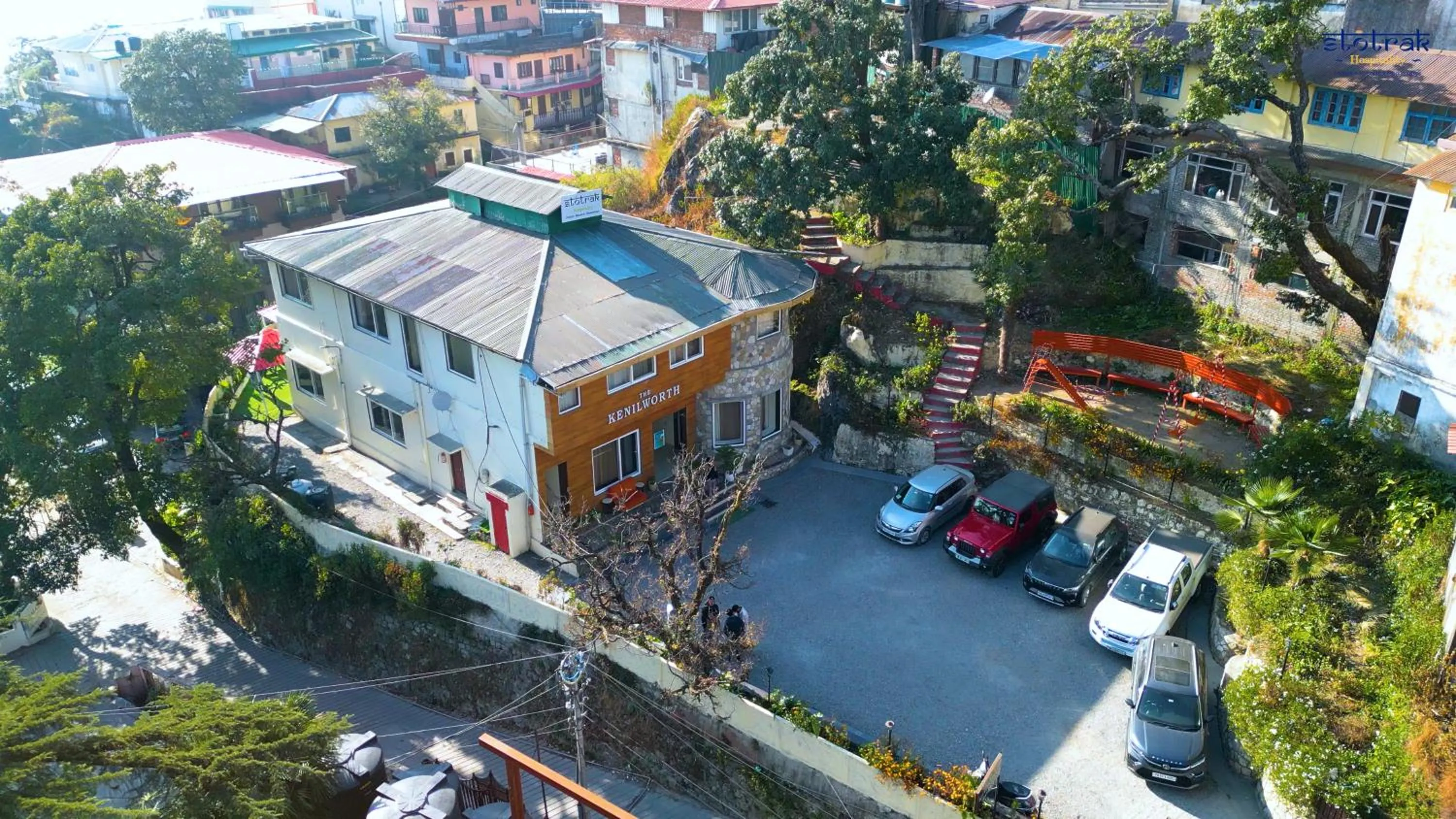 Property building in The Kenilworth Mussoorie by Stotrak On Mall Road with On-site Parking