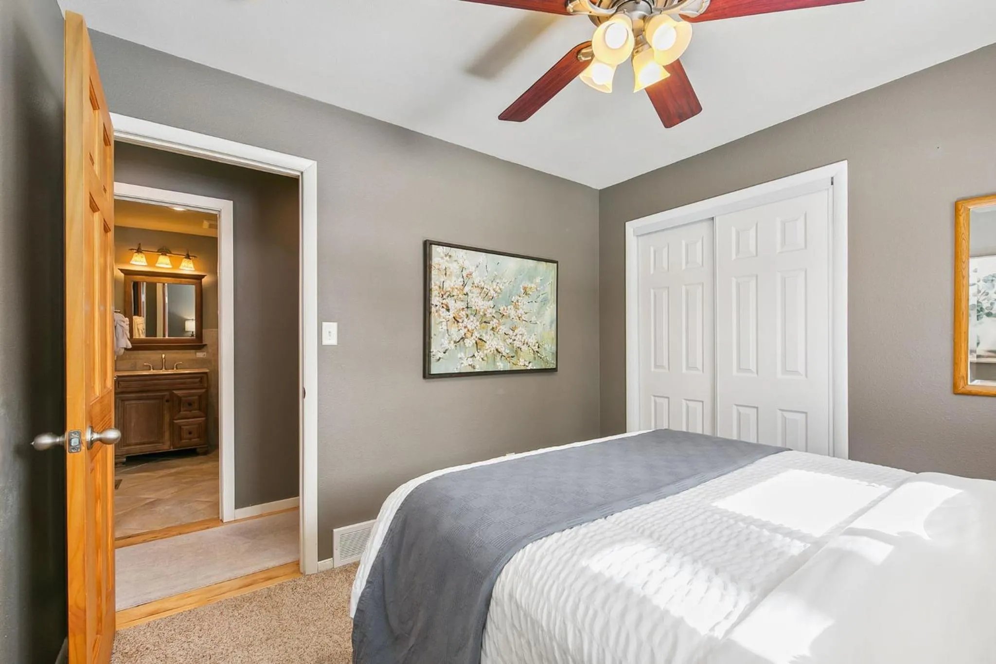 Bed in The Rustic Retreat, Pet Friendly with Fenced Yard