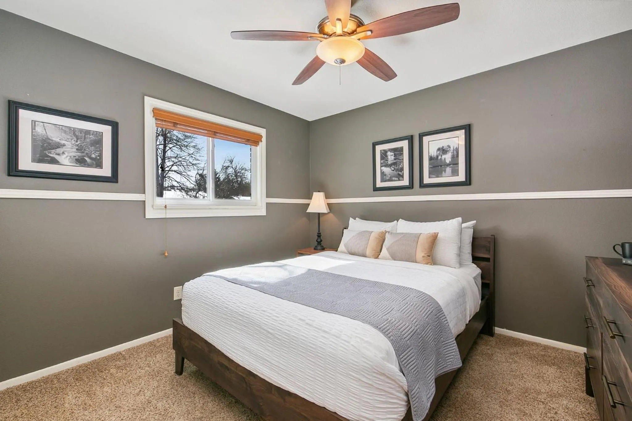 Bed in The Rustic Retreat, Pet Friendly with Fenced Yard