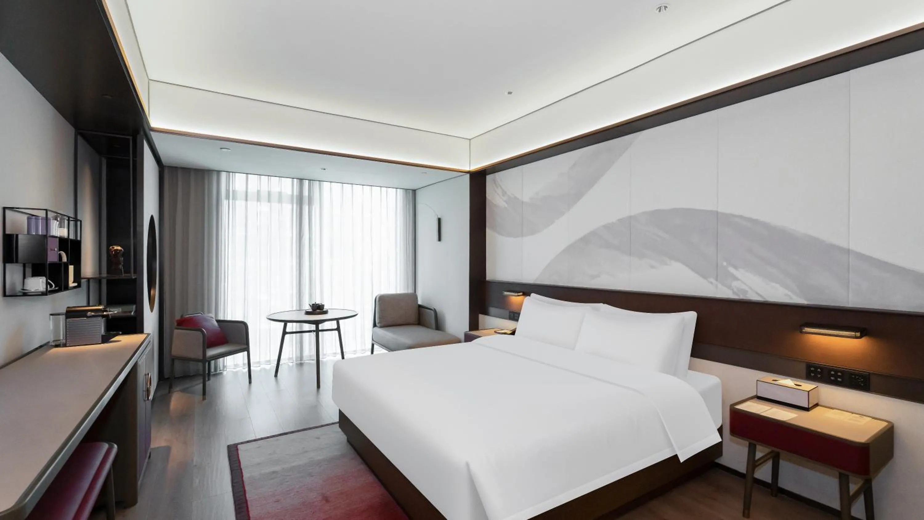 Photo of the whole room, Bed in JOYA Hangzhou Qianjiang New Town