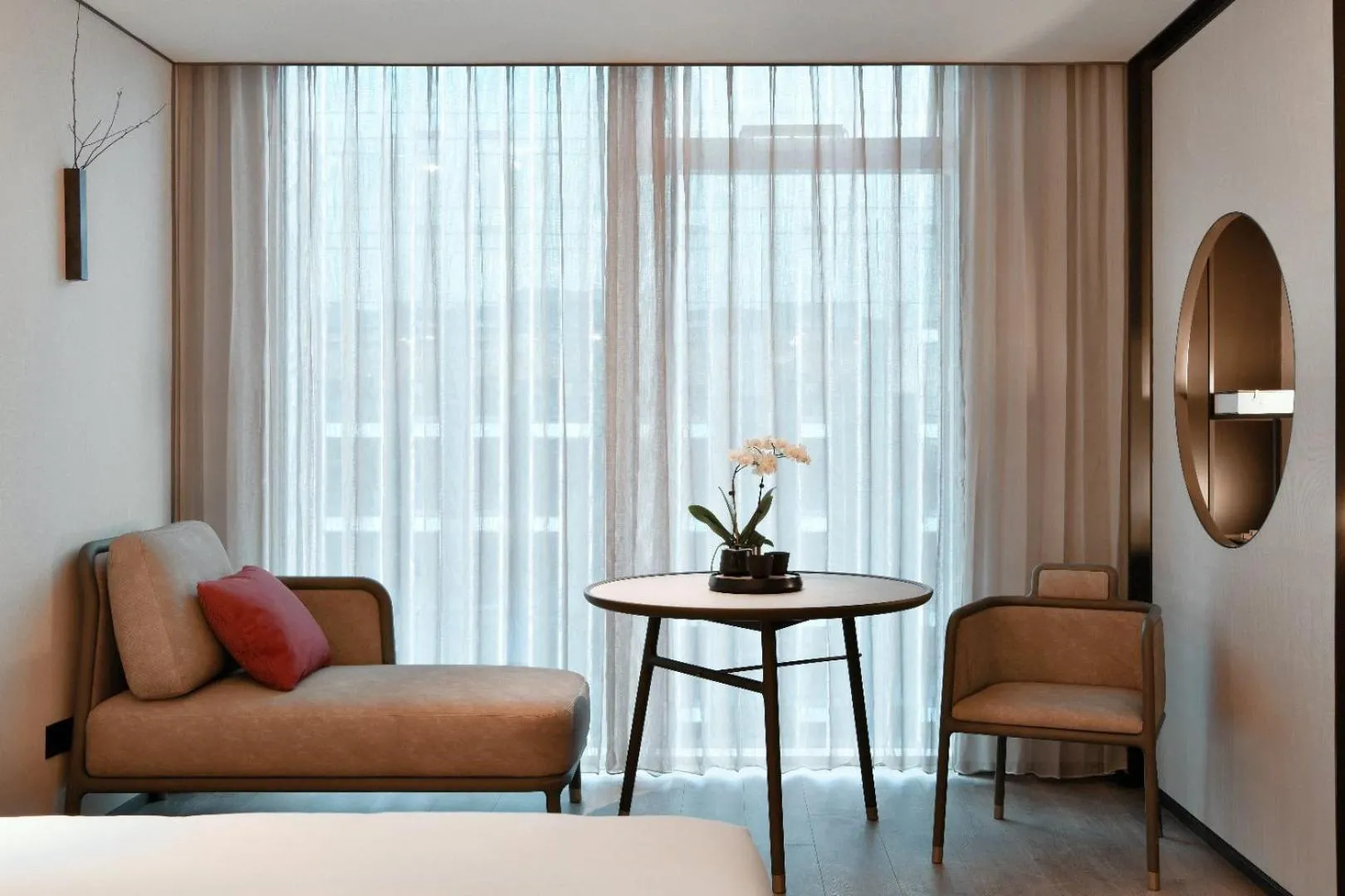Seating area, Bed in JOYA Hangzhou Qianjiang New Town