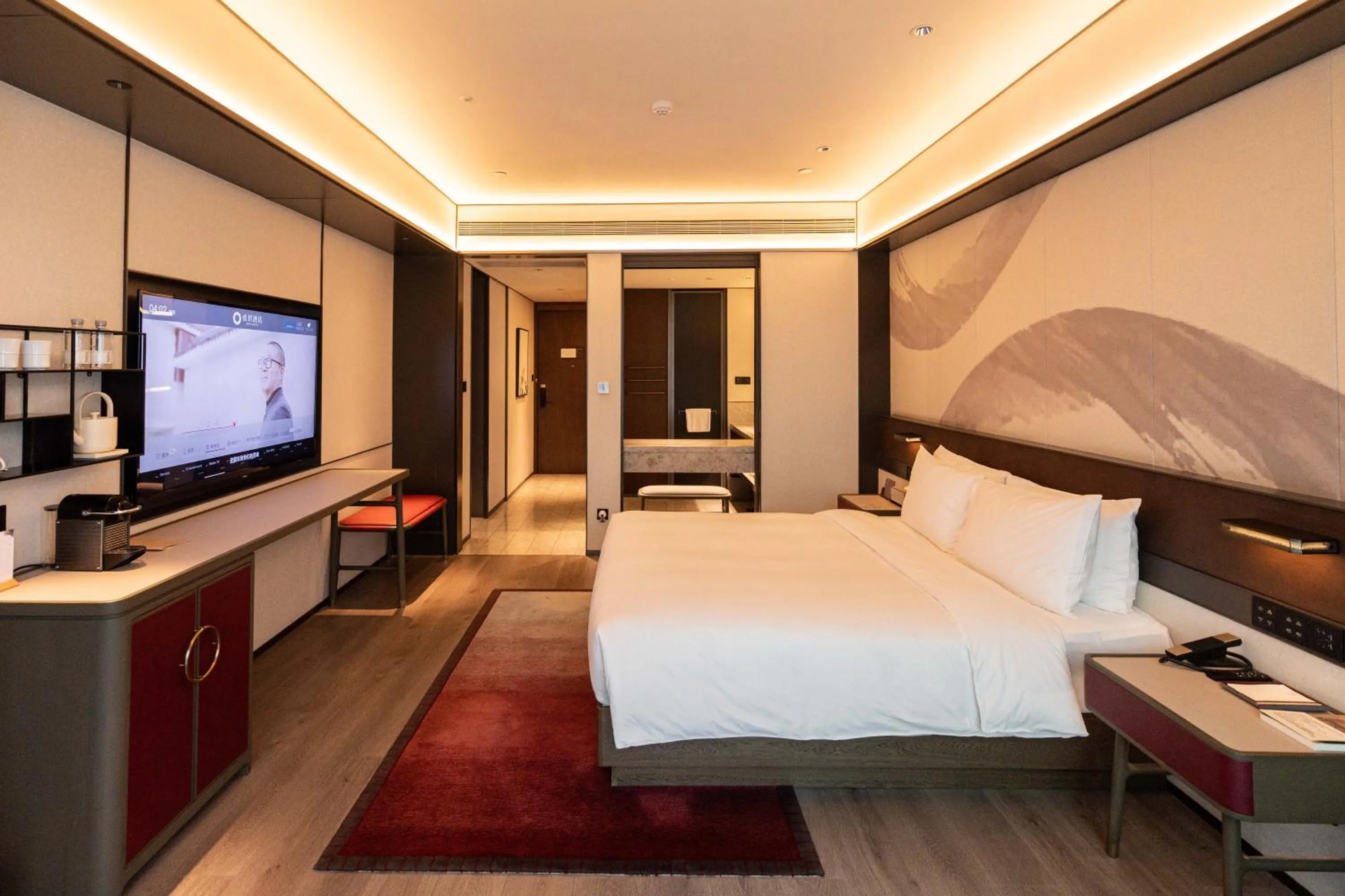 Photo of the whole room, Bed in JOYA Hangzhou Qianjiang New Town