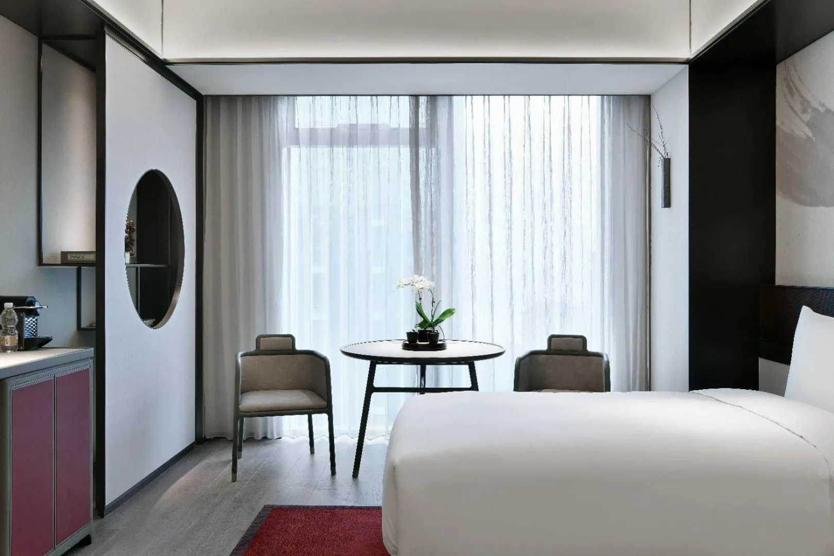Seating area, Bed in JOYA Hangzhou Qianjiang New Town