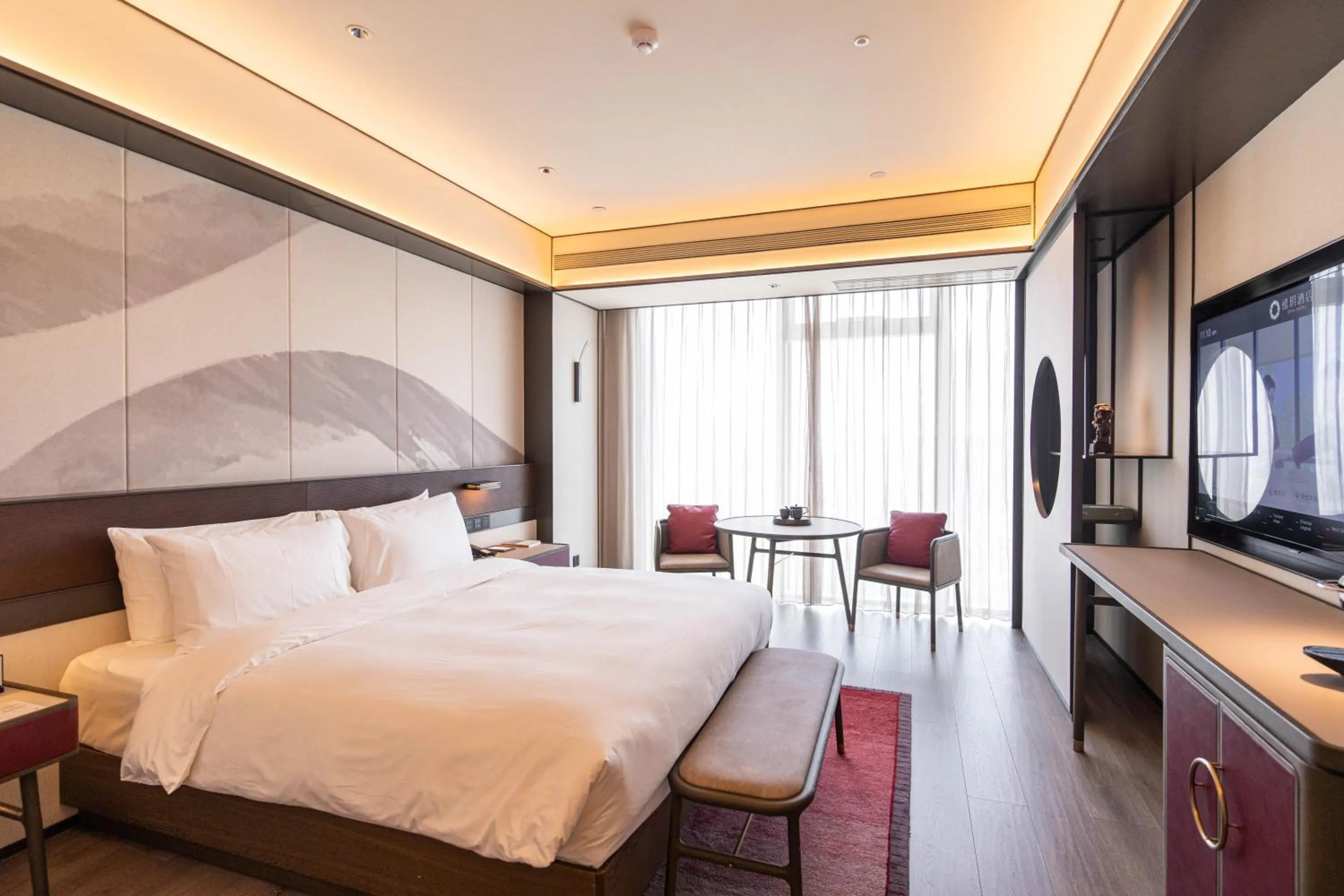 Photo of the whole room, Bed in JOYA Hangzhou Qianjiang New Town