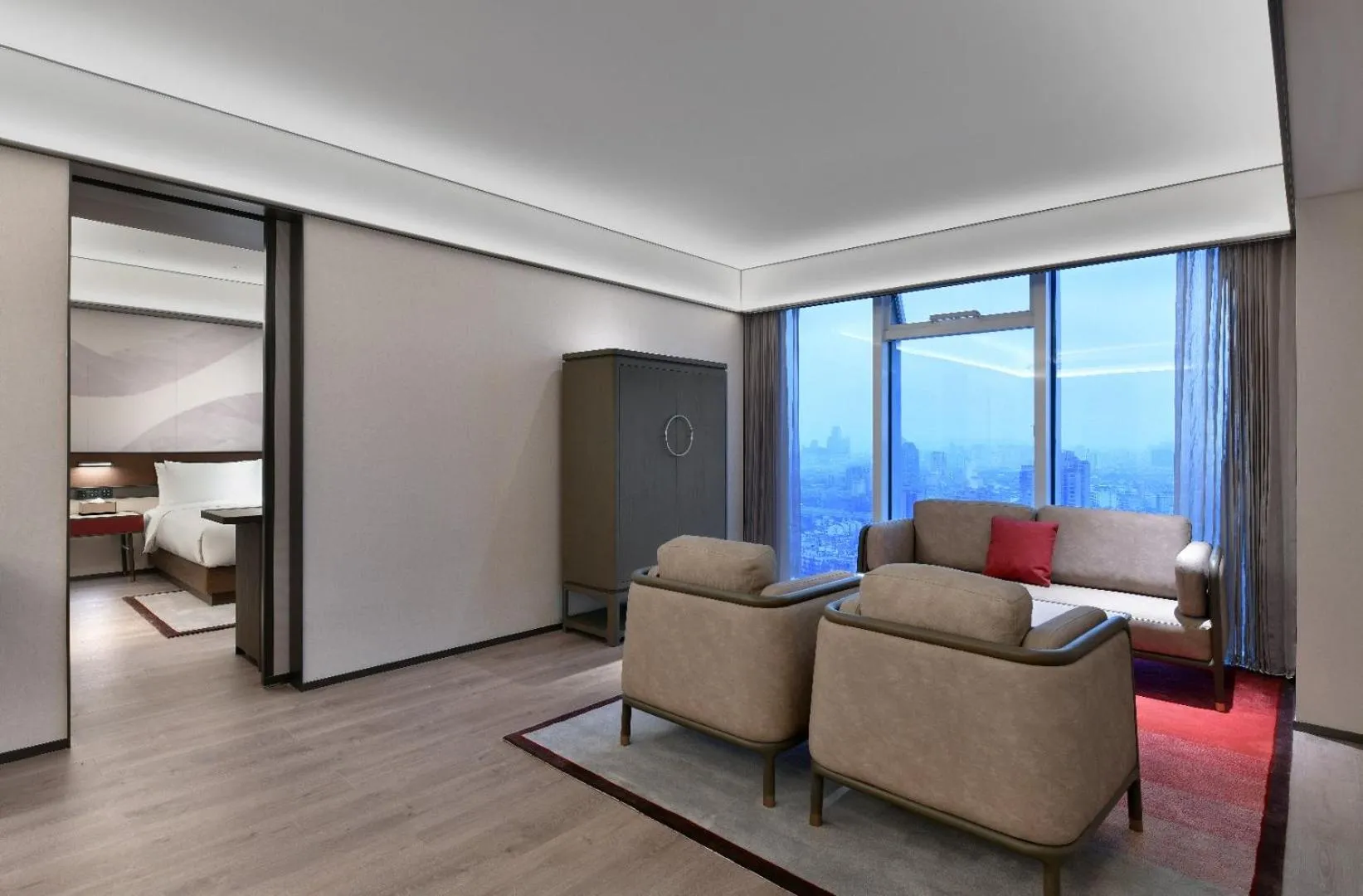 Seating area in JOYA Hangzhou Qianjiang New Town