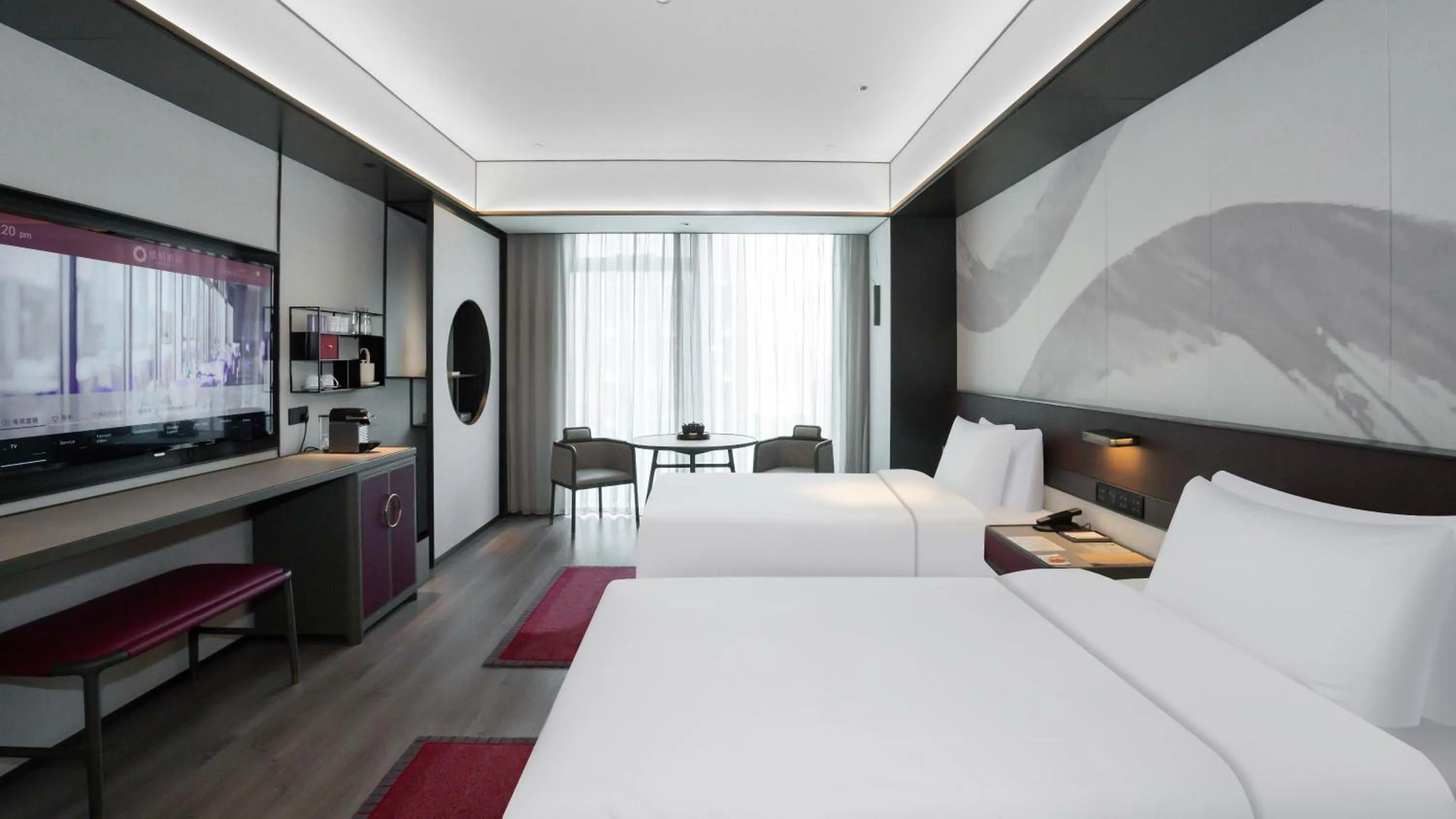 Photo of the whole room, Bed in JOYA Hangzhou Qianjiang New Town